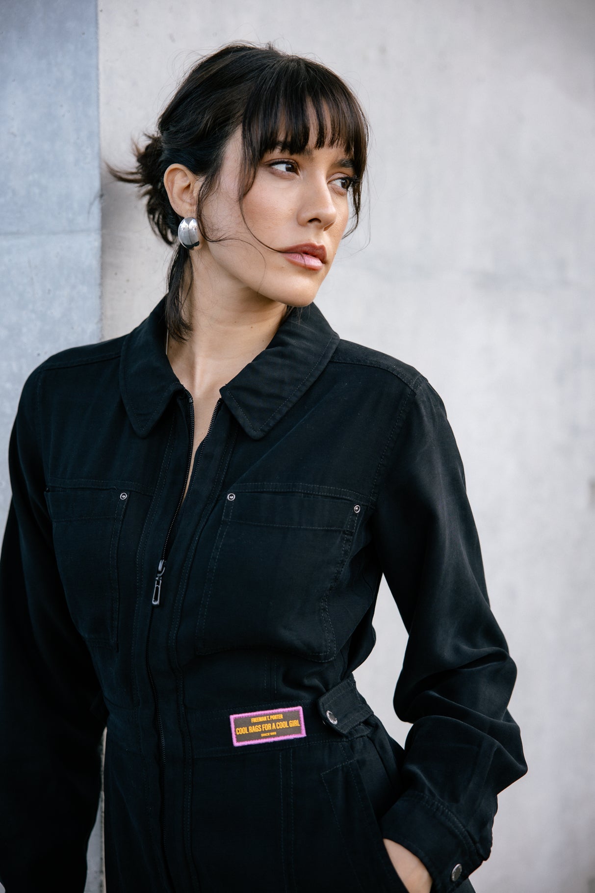 Robe workwear Femme Reecha Plain black | Freeman T. Porter