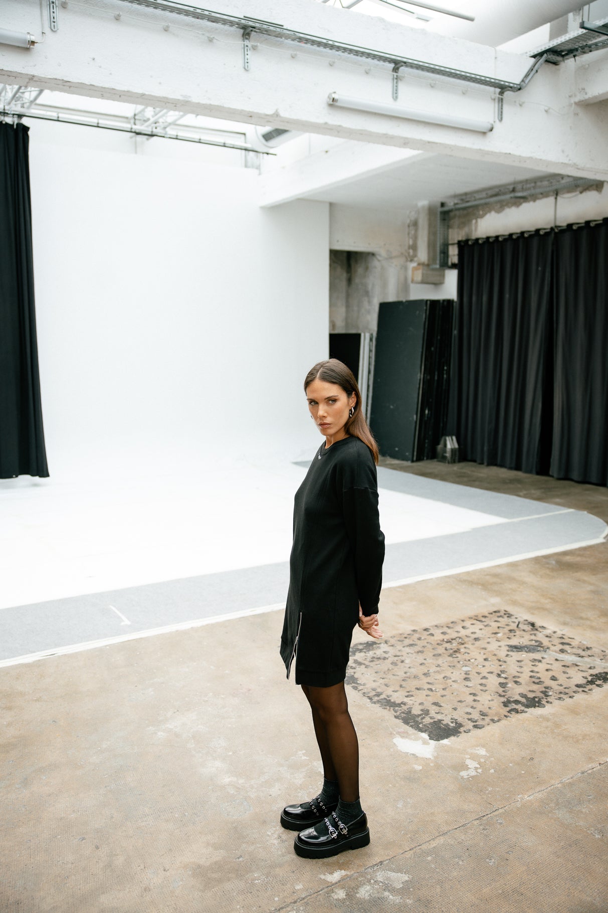 Robe sweat Femme Ronette Zip black | Freeman T. Porter