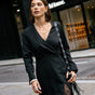 Robe cache-cœur Femme Rostia Lace black | Freeman T. Porter