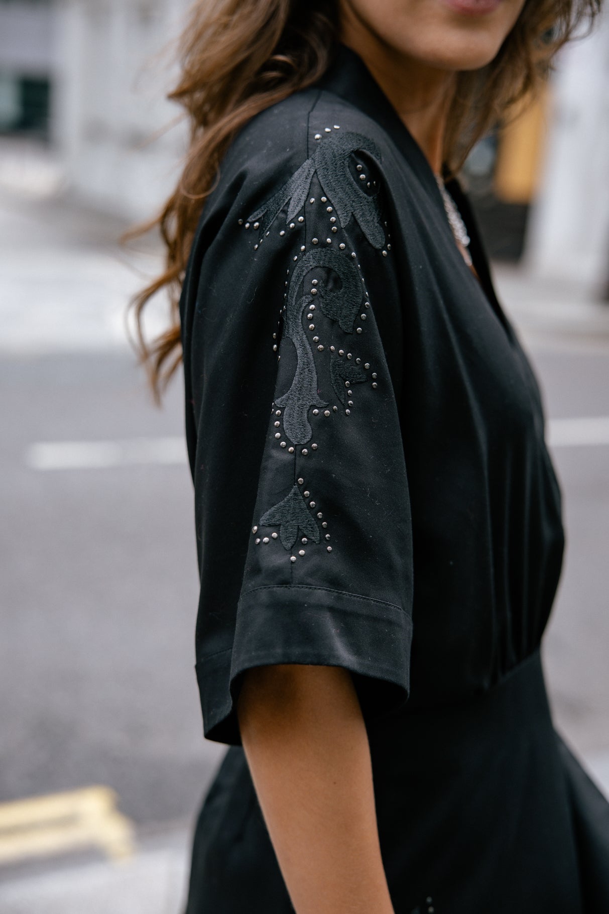 Robe kimono Femme Runetti Embroidery black | Freeman T. Porter