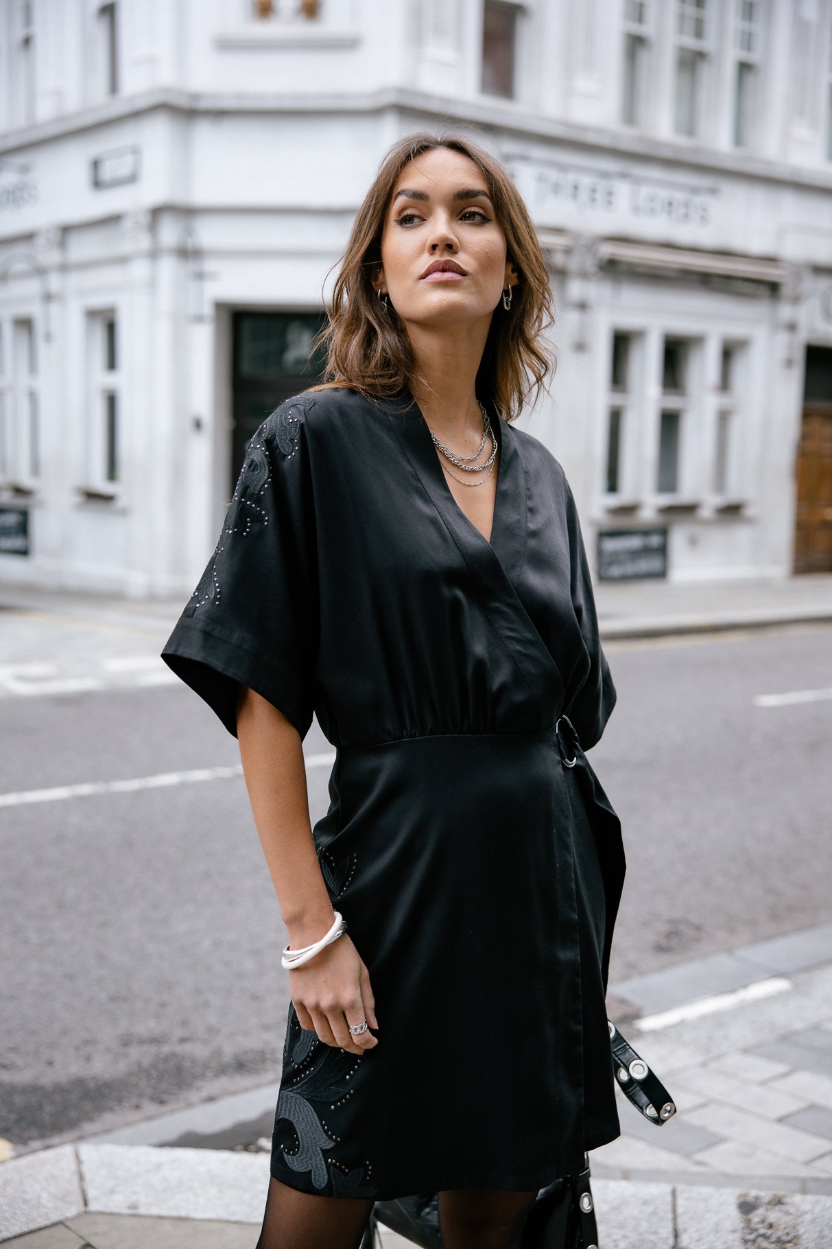 Robe kimono Femme Runetti Embroidery black | Freeman T. Porter