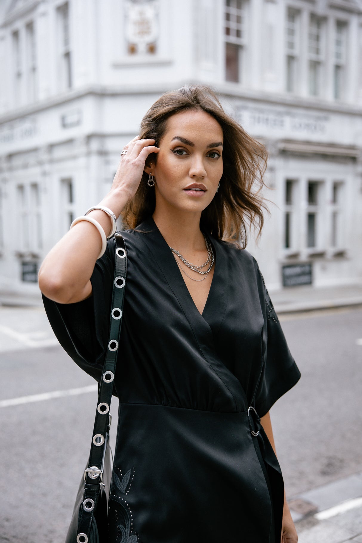 Robe kimono Femme Runetti Embroidery black | Freeman T. Porter