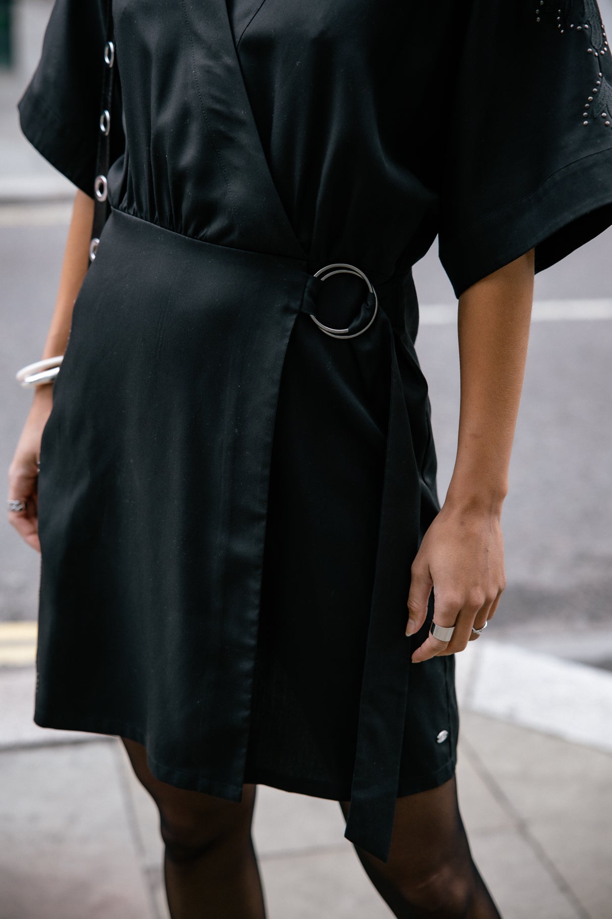 Robe kimono Femme Runetti Embroidery black | Freeman T. Porter