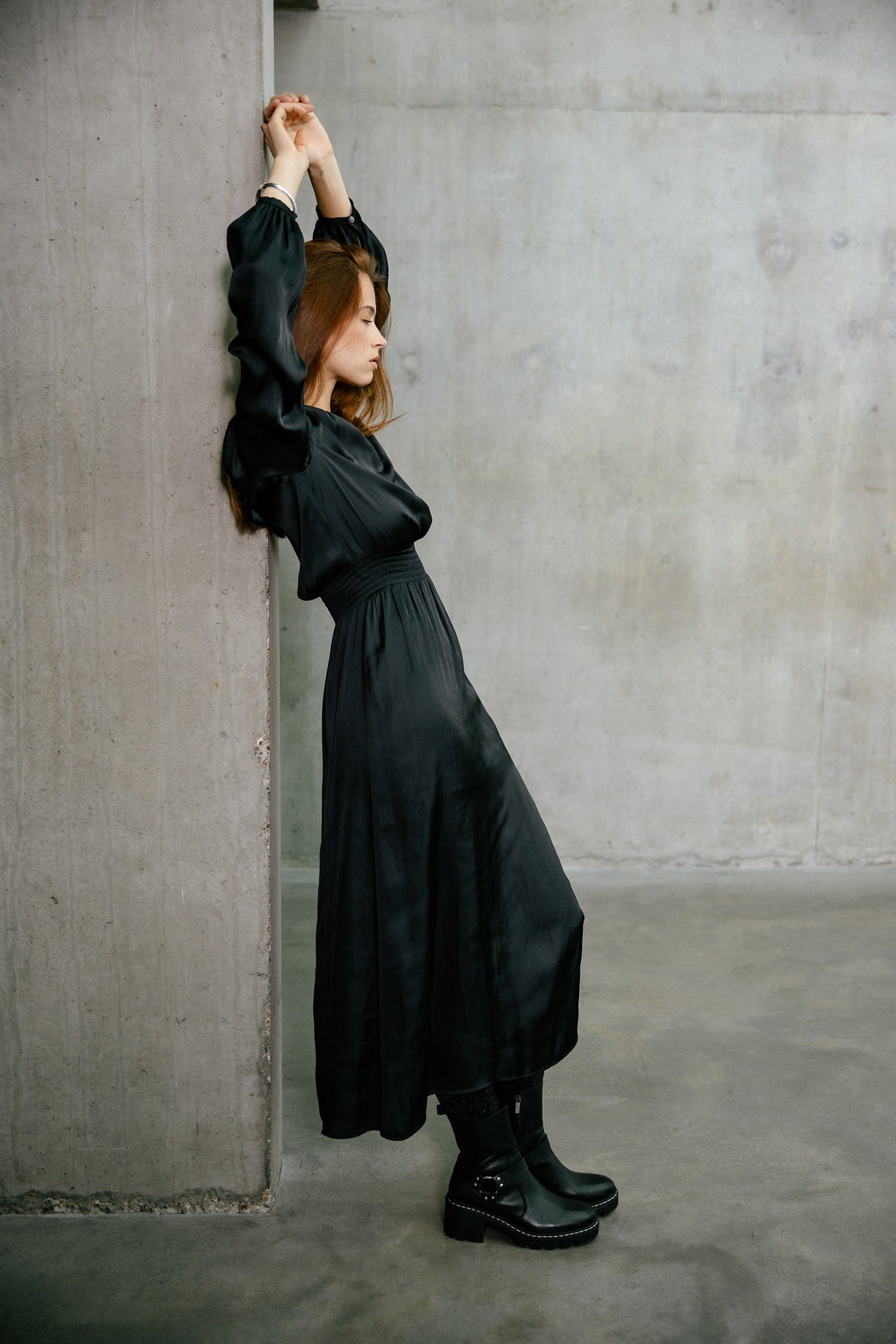 Robe maxi Femme Ronita Plain black | Freeman T. Porter