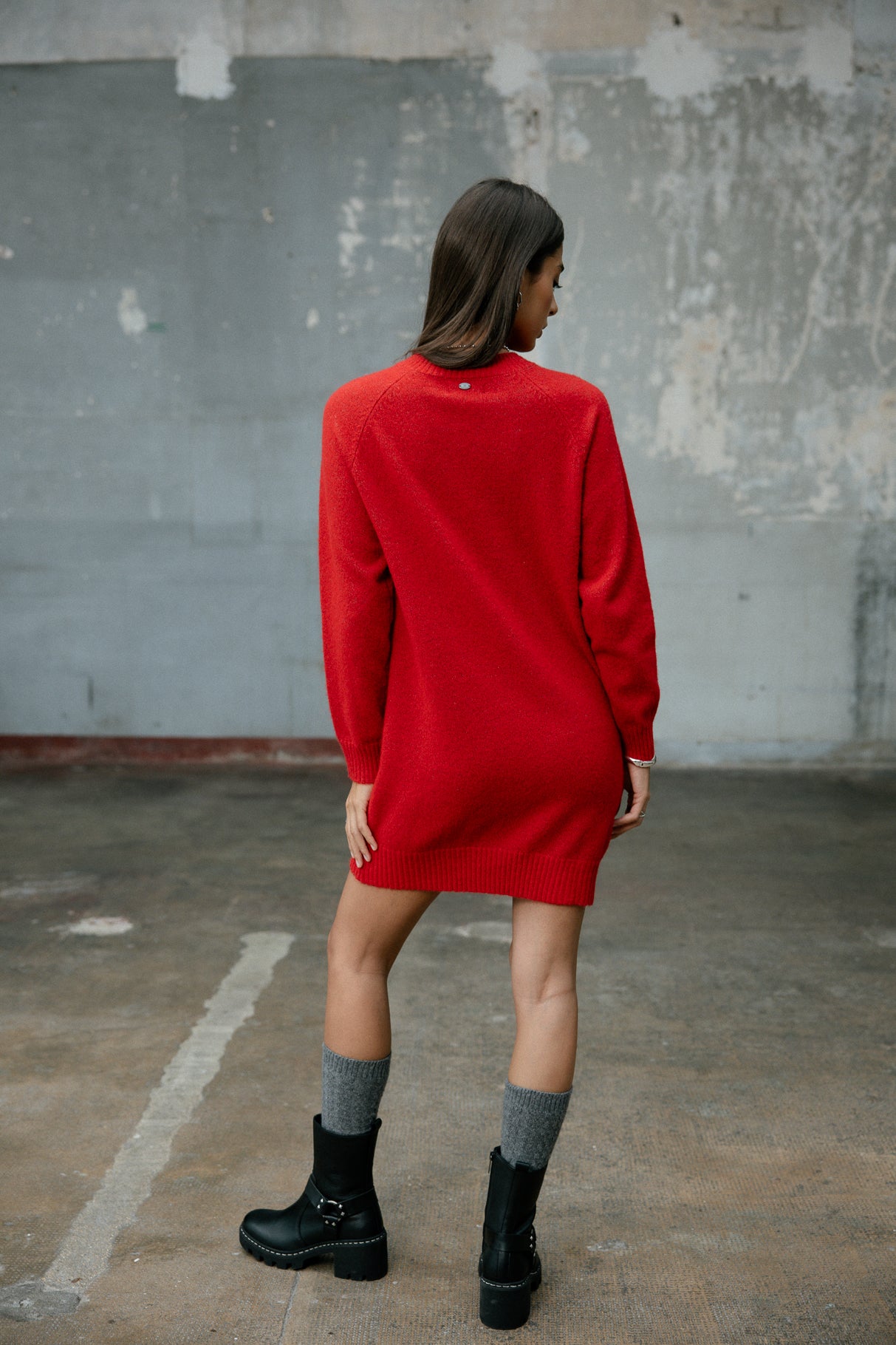 Robe droite en maille Femme Robby tango red | Freeman T. Porter