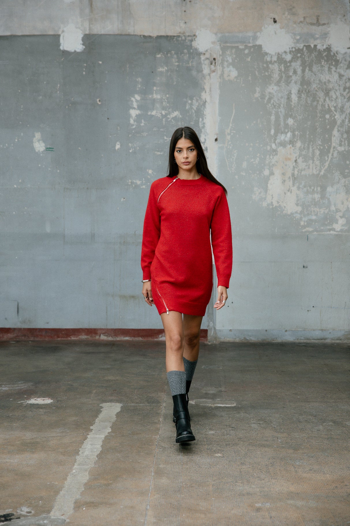 Robe droite en maille Femme Robby tango red | Freeman T. Porter