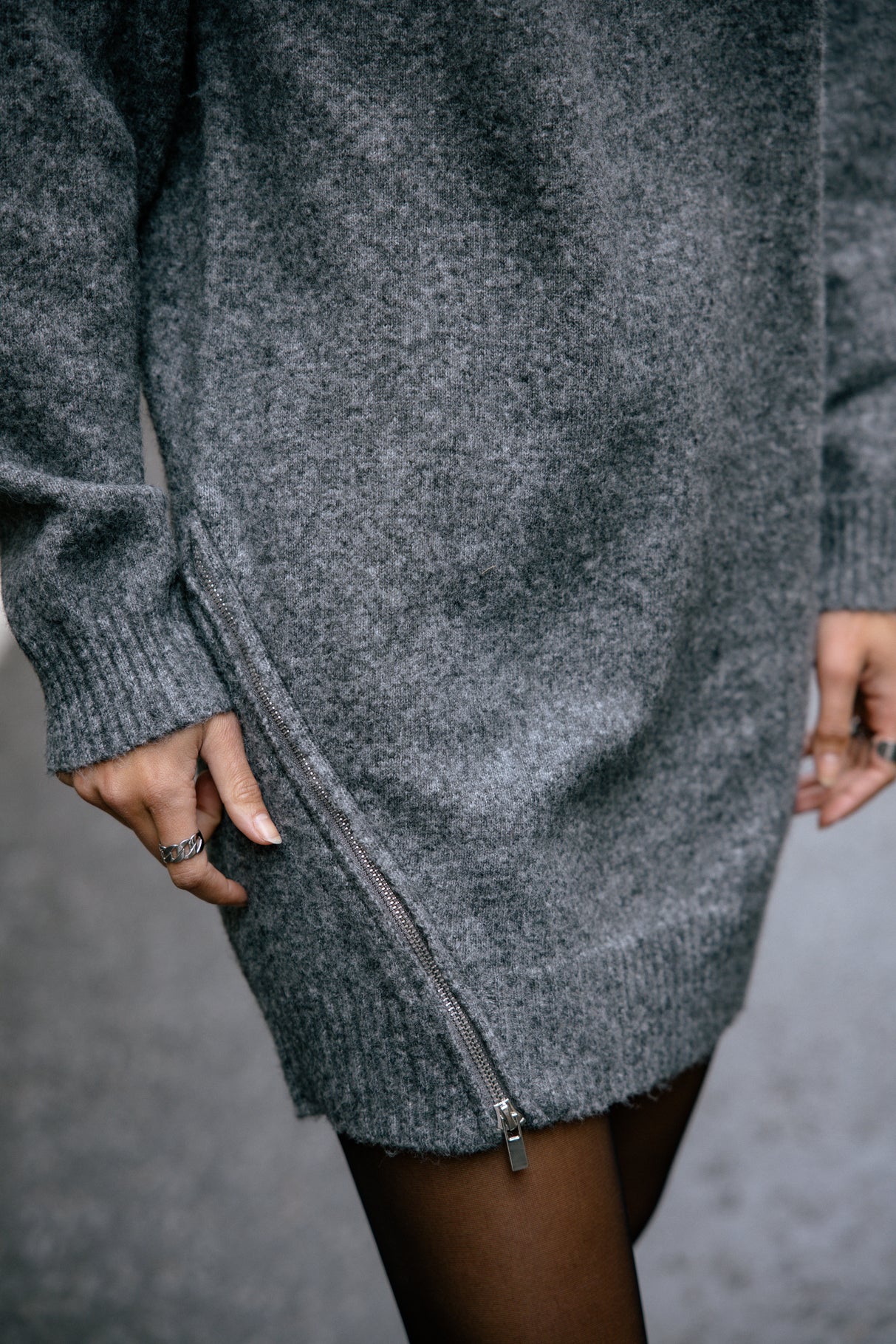 Robe droite en maille Femme Robby anthra | Freeman T. Porter