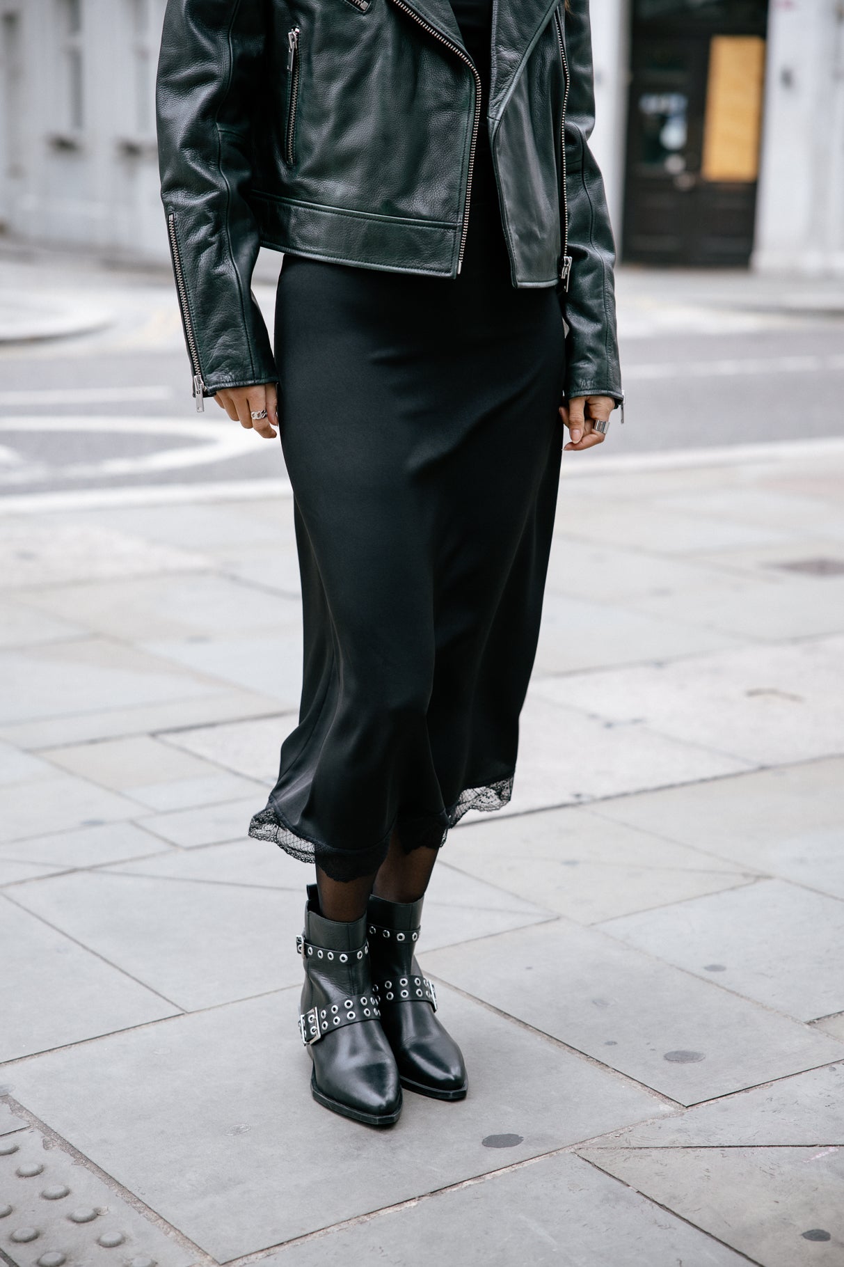 Jupe longue avec dentelle Femme Jinine Lace black | Freeman T. Porter
