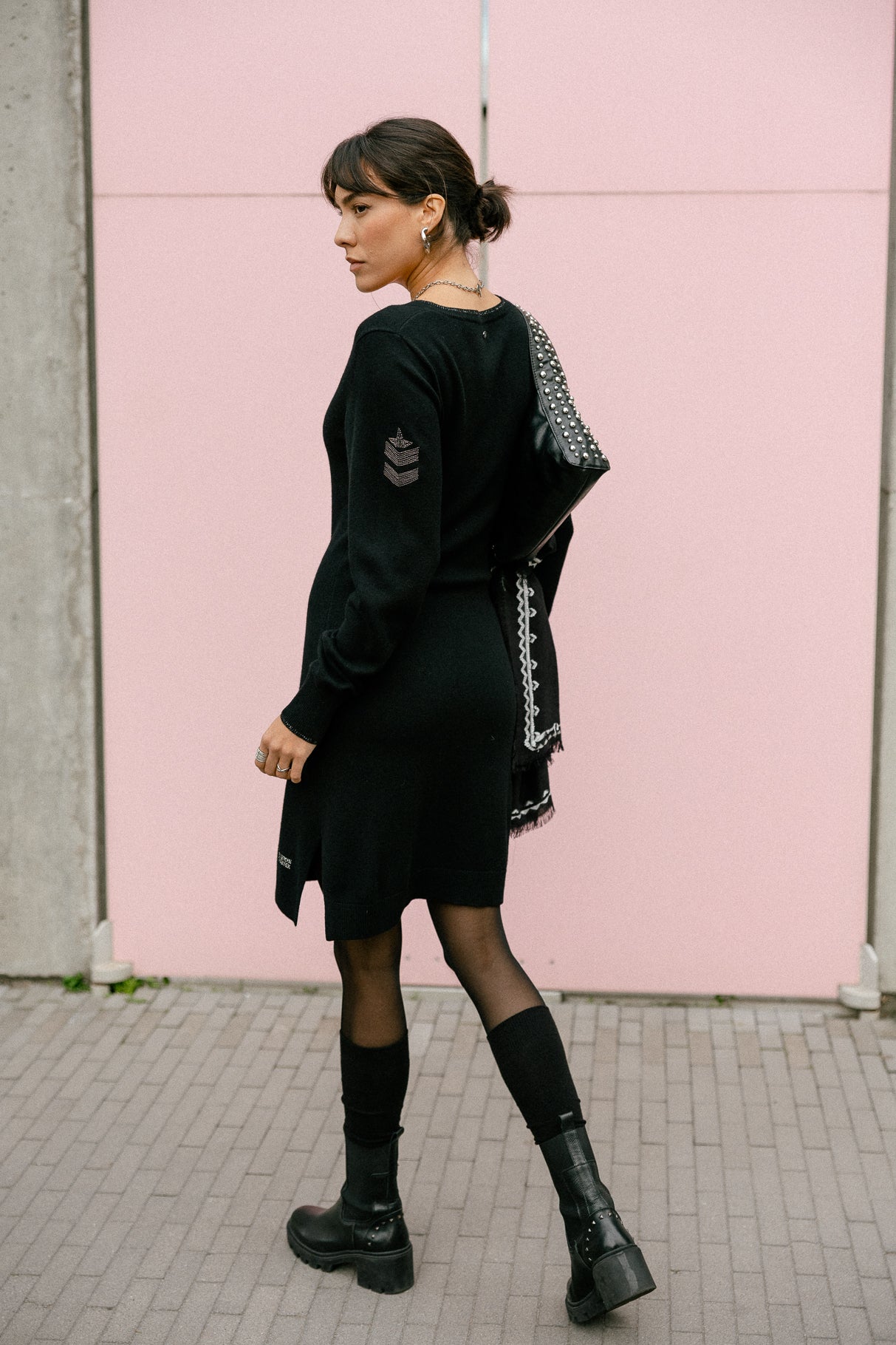 Robe en maille Femme Reema black | Freeman T. Porter
