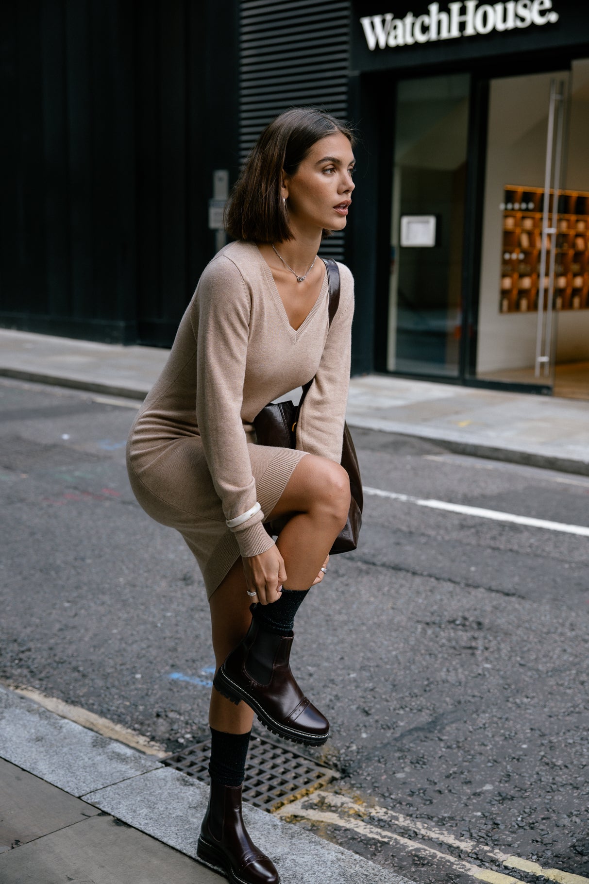 Robe en maille Femme Reema irish cream | Freeman T. Porter