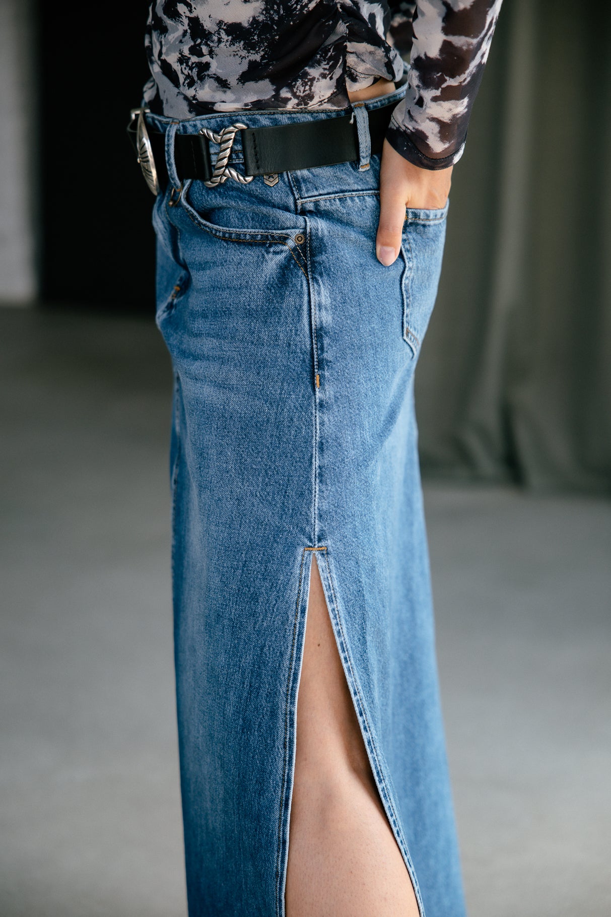 Jupe longue Mujer Alma Denim magnus | Freeman T. Porter