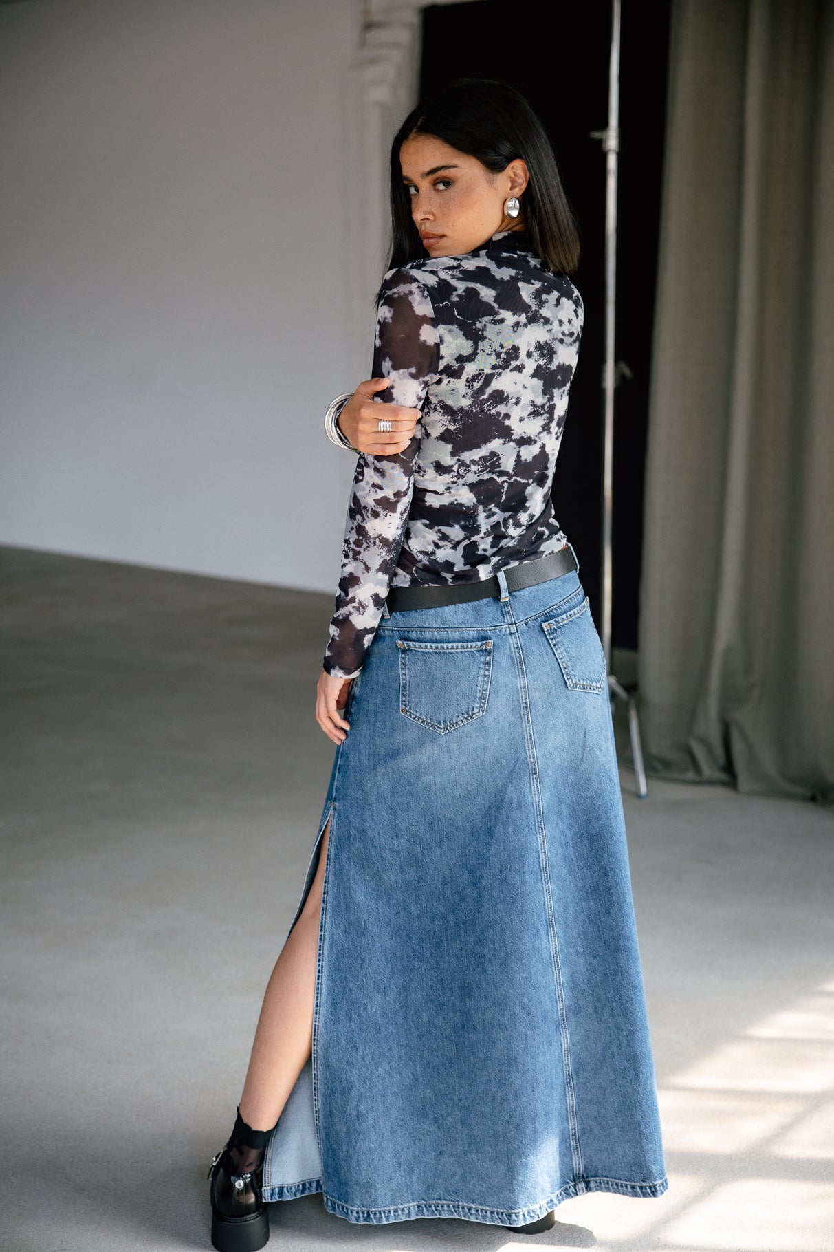 Jupe longue Mujer Alma Denim magnus | Freeman T. Porter