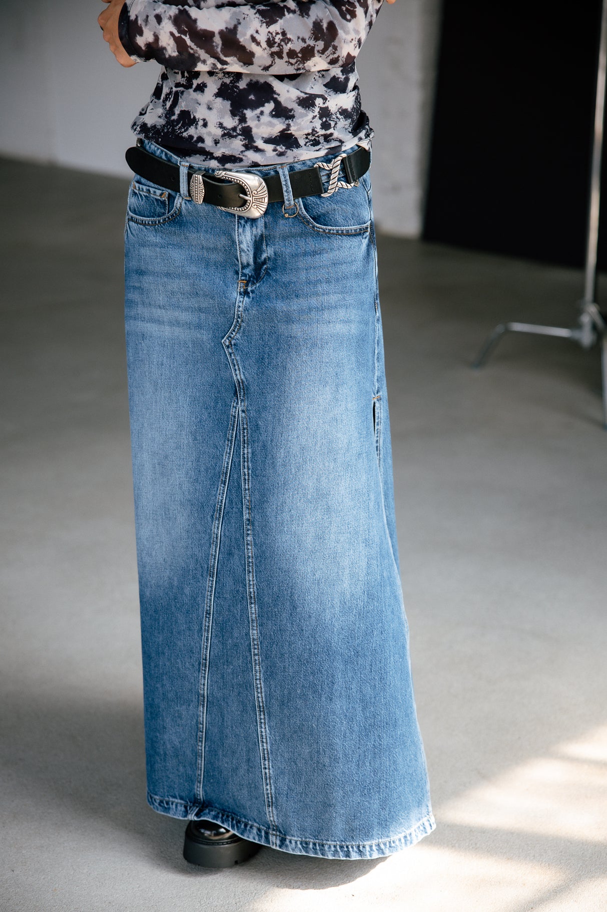 Jupe longue Mujer Alma Denim magnus | Freeman T. Porter