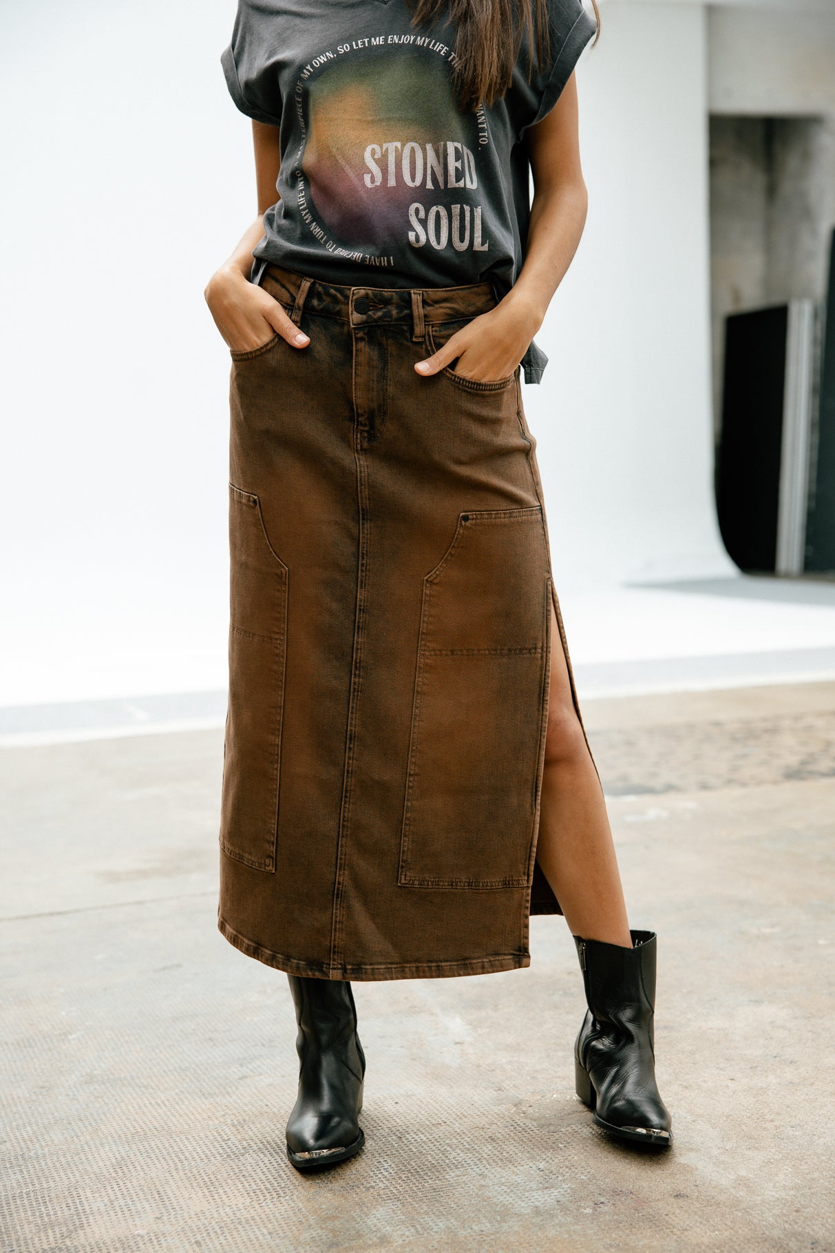 Jupe longue Femme Carla Worker belgrad | Freeman T. Porter