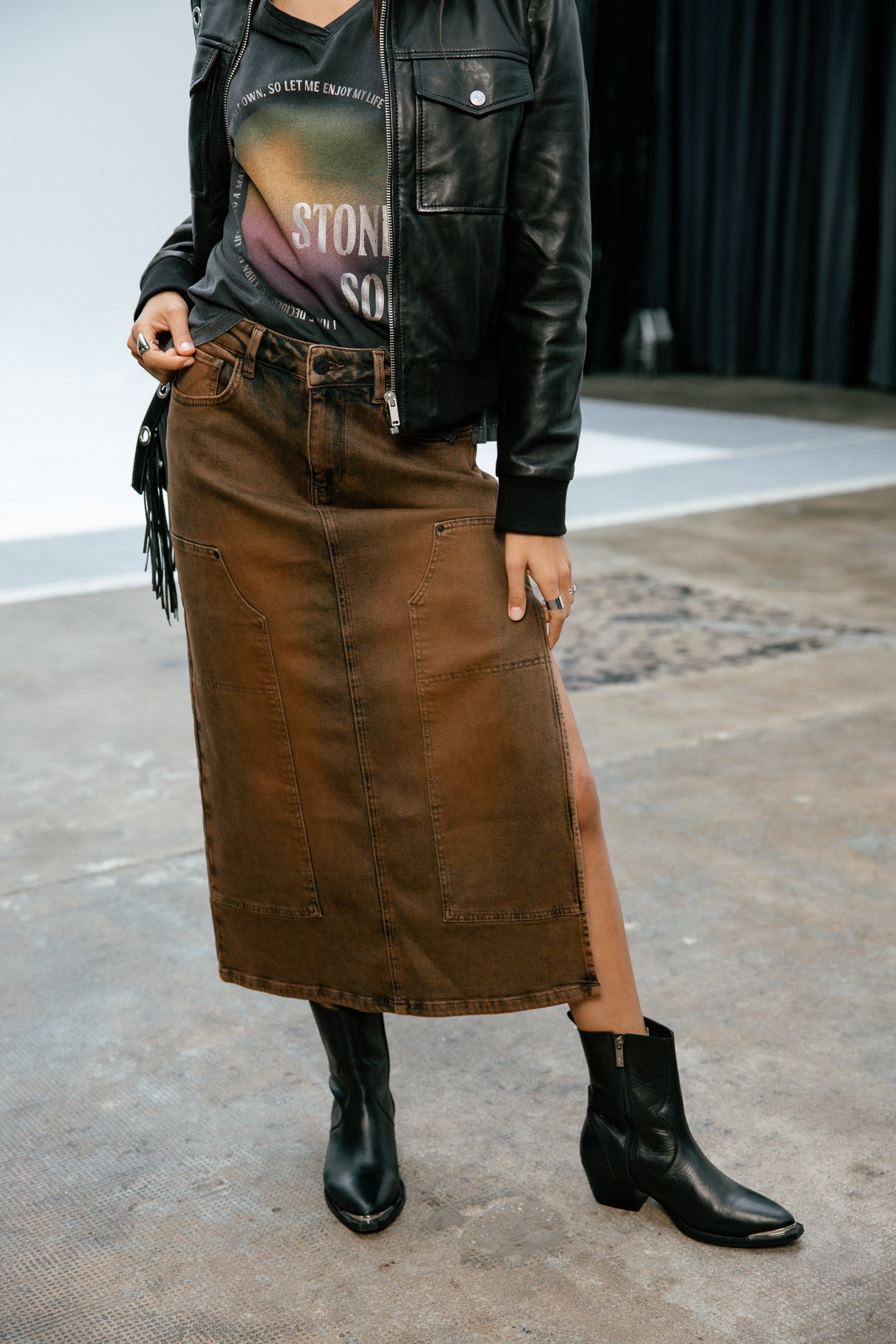 Jupe longue Femme Carla Worker belgrad | Freeman T. Porter