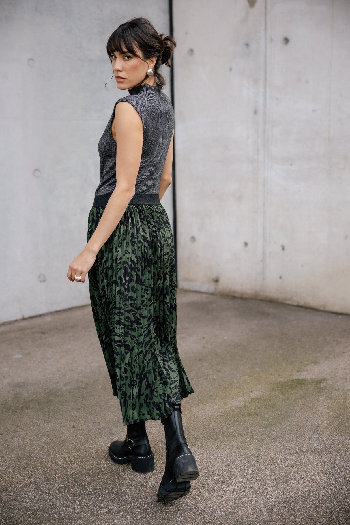 Jupe plissée Femme Josepha Wild Camo original | Freeman T. Porter