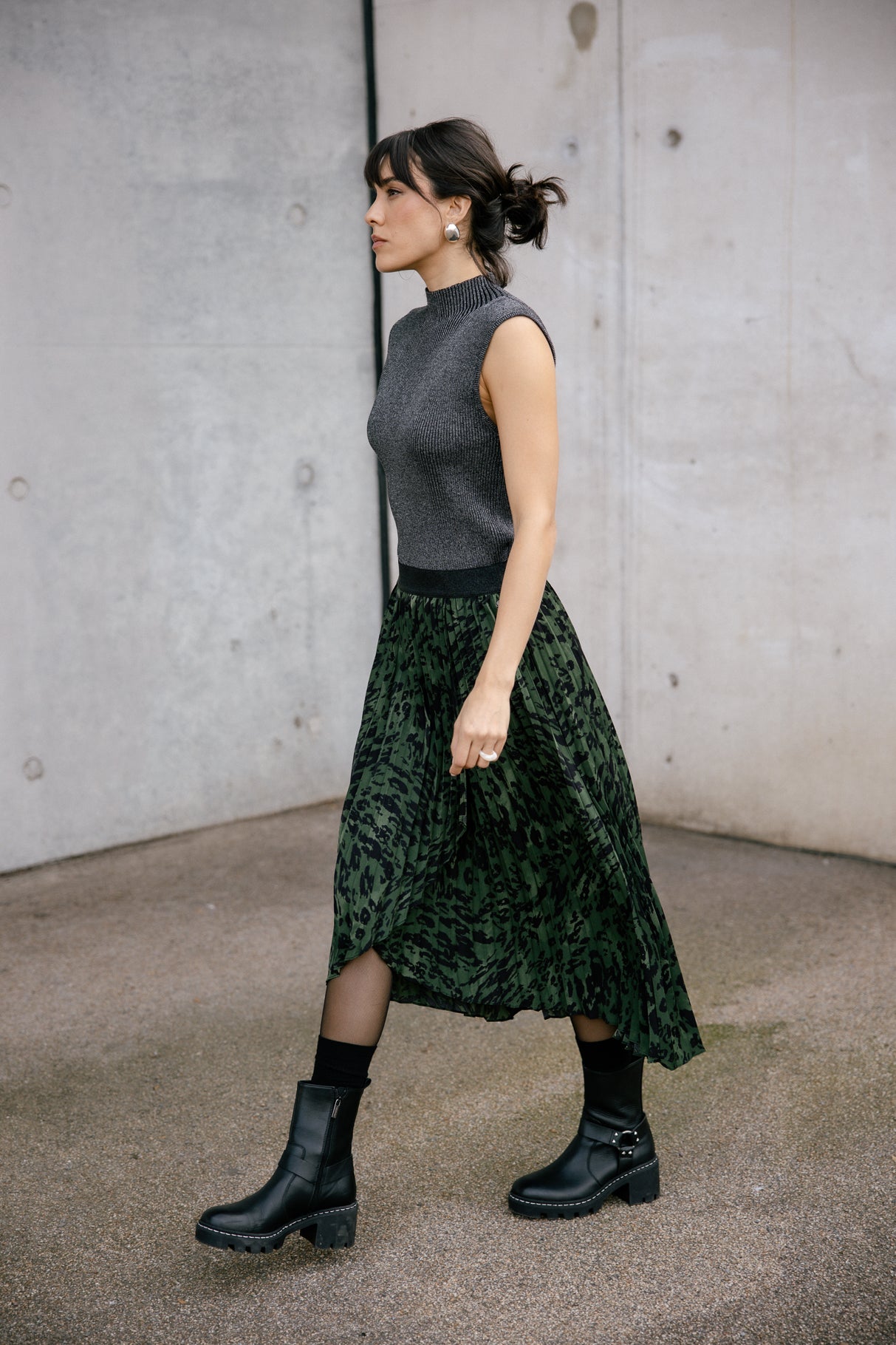 Jupe plissée Femme Josepha Wild Camo original | Freeman T. Porter