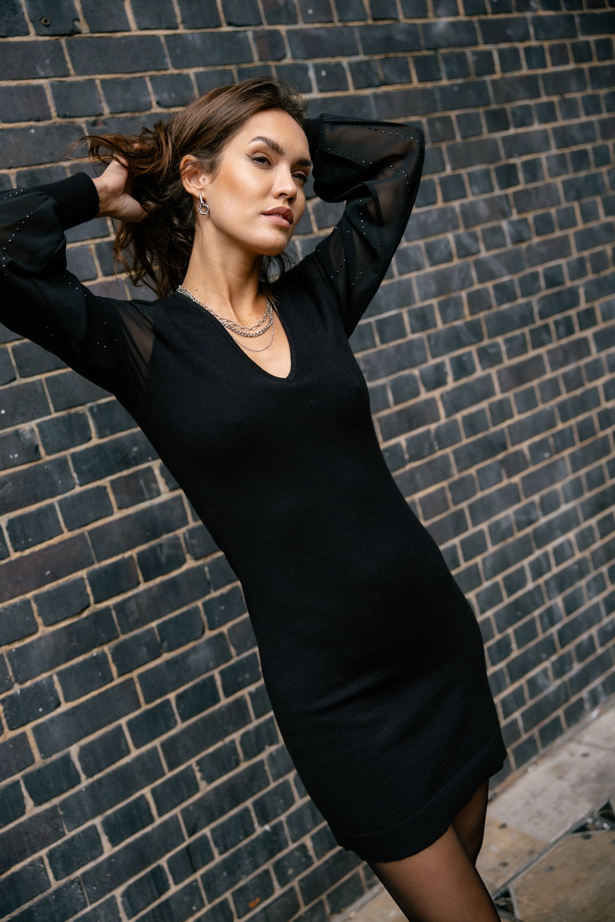 Robe courte Frau Rosaland Strass black | Freeman T. Porter
