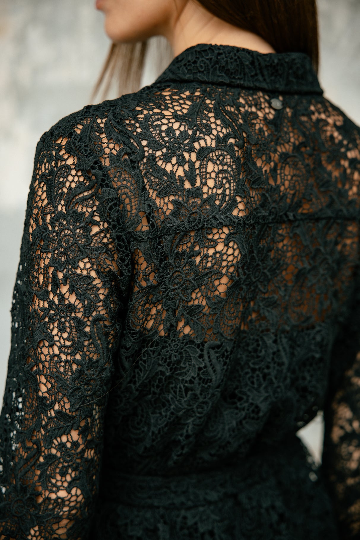 Robe chemise Frau Ressay Lace black | Freeman T. Porter