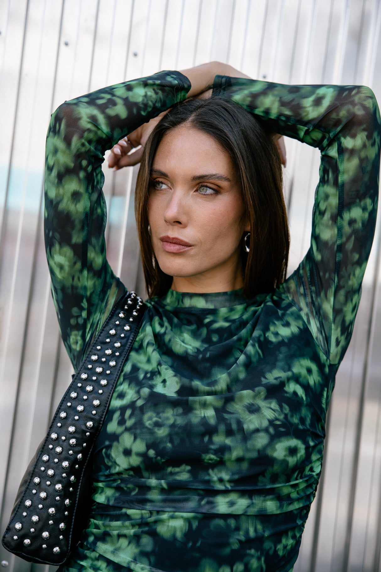Robe avec jeux de transparence Frau Rasmina Greenery original | Freeman T. Porter