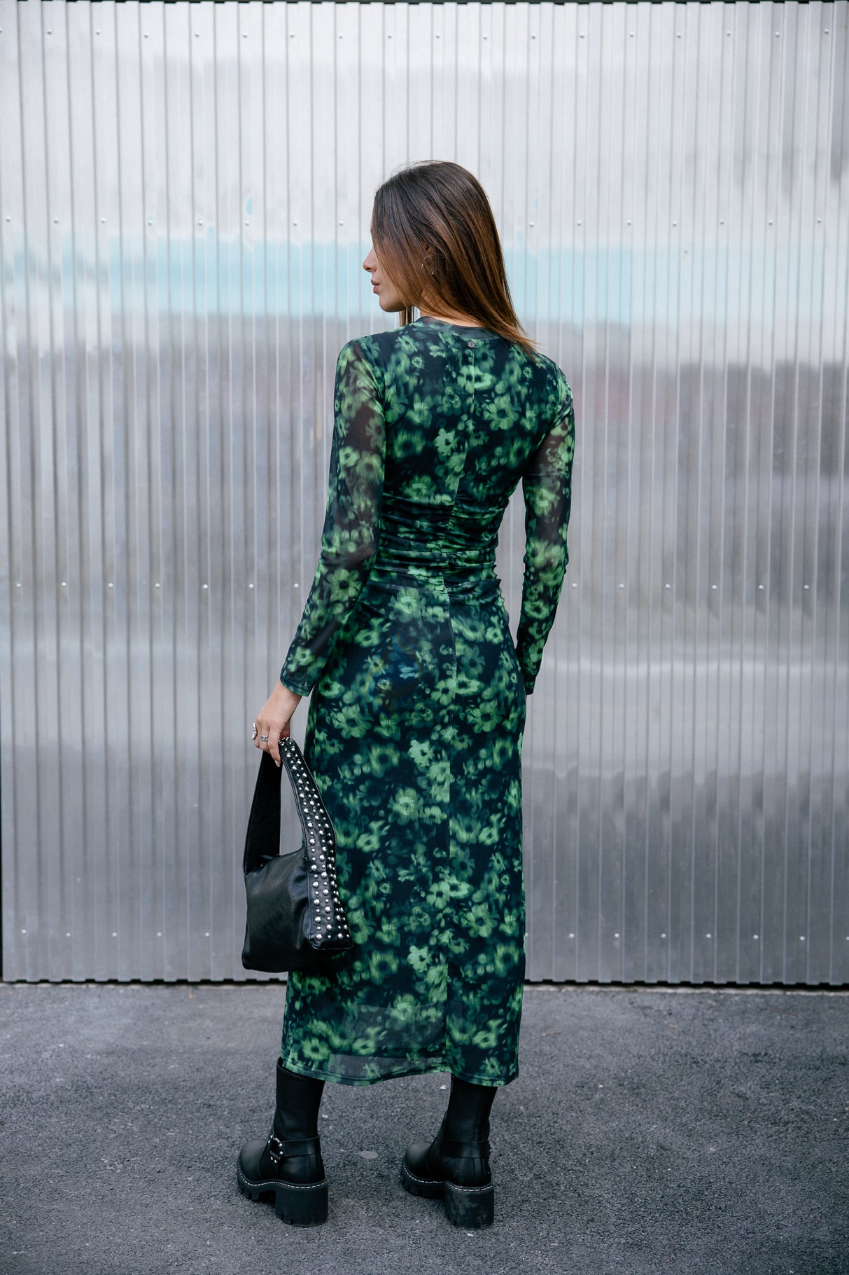 Robe avec jeux de transparence Frau Rasmina Greenery original | Freeman T. Porter