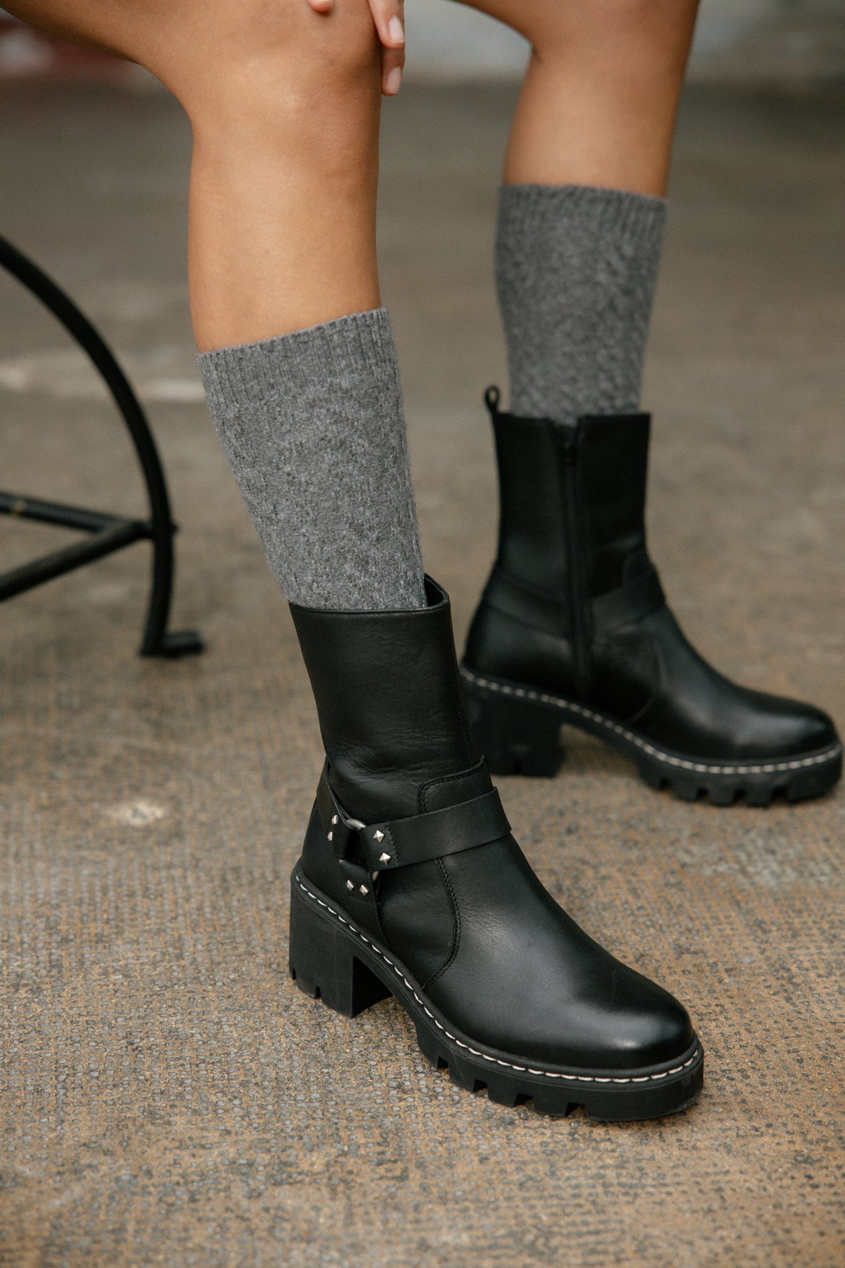 Jiolina, Black boots Freeman Porter - Main Image