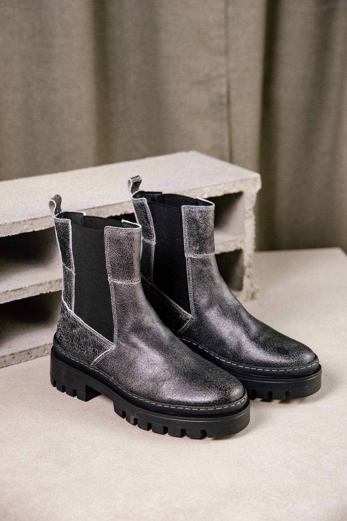 Chelsea boots Femme Verika Crinkle black | Freeman T. Porter