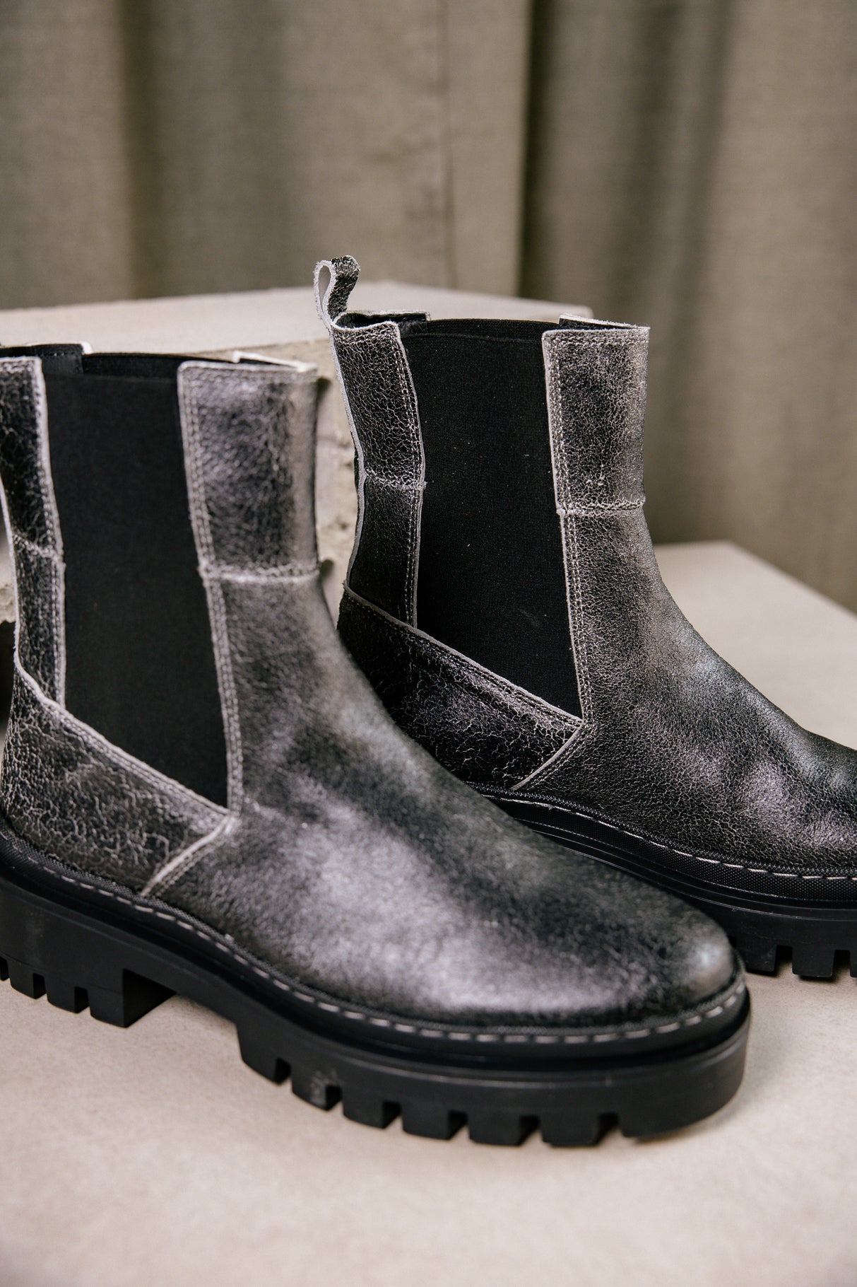 Chelsea boots Femme Verika Crinkle black | Freeman T. Porter