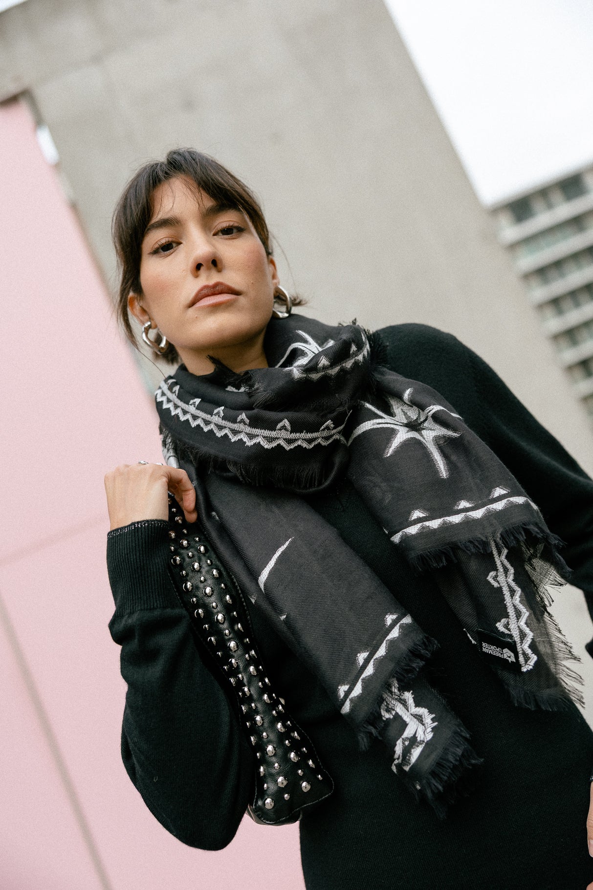 Scarf  Women Astra Draw black | Freeman T. Porter