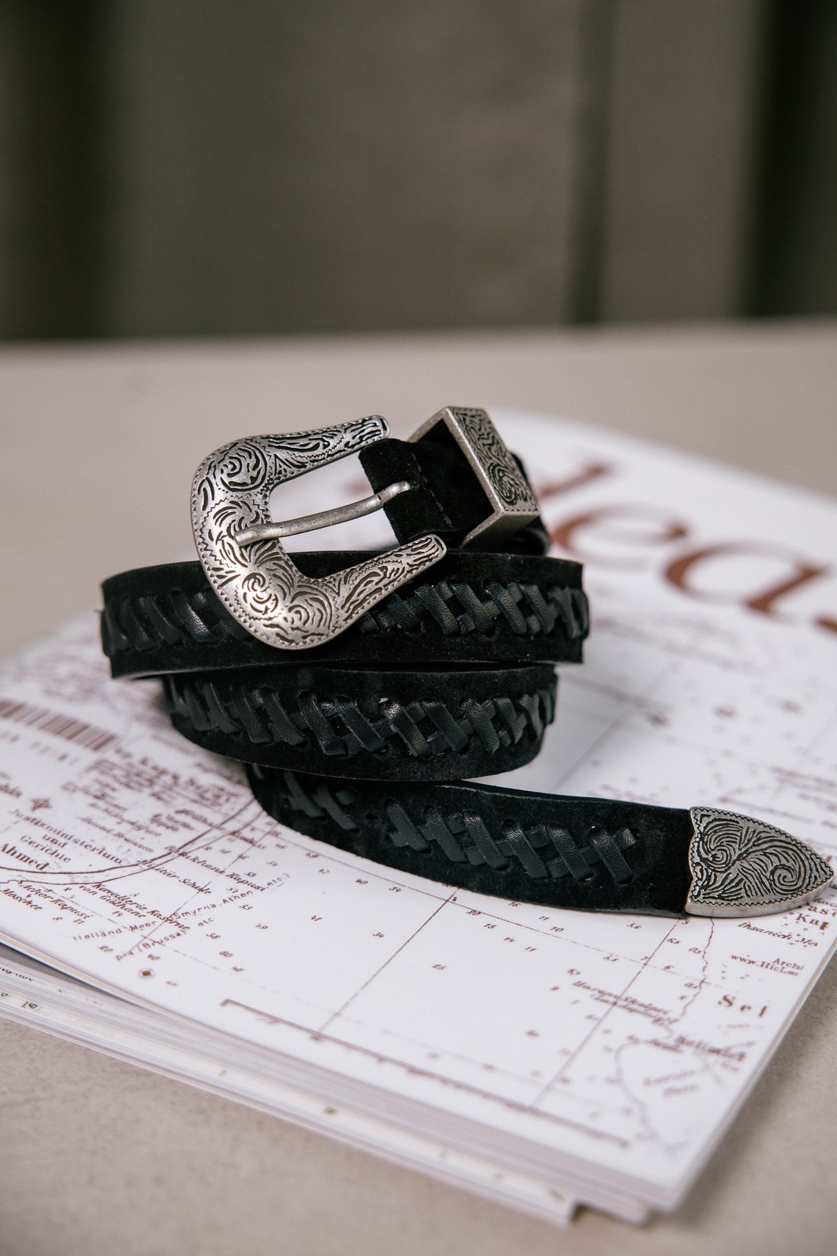 Ceinture en cuir Femme Croya black | Freeman T. Porter