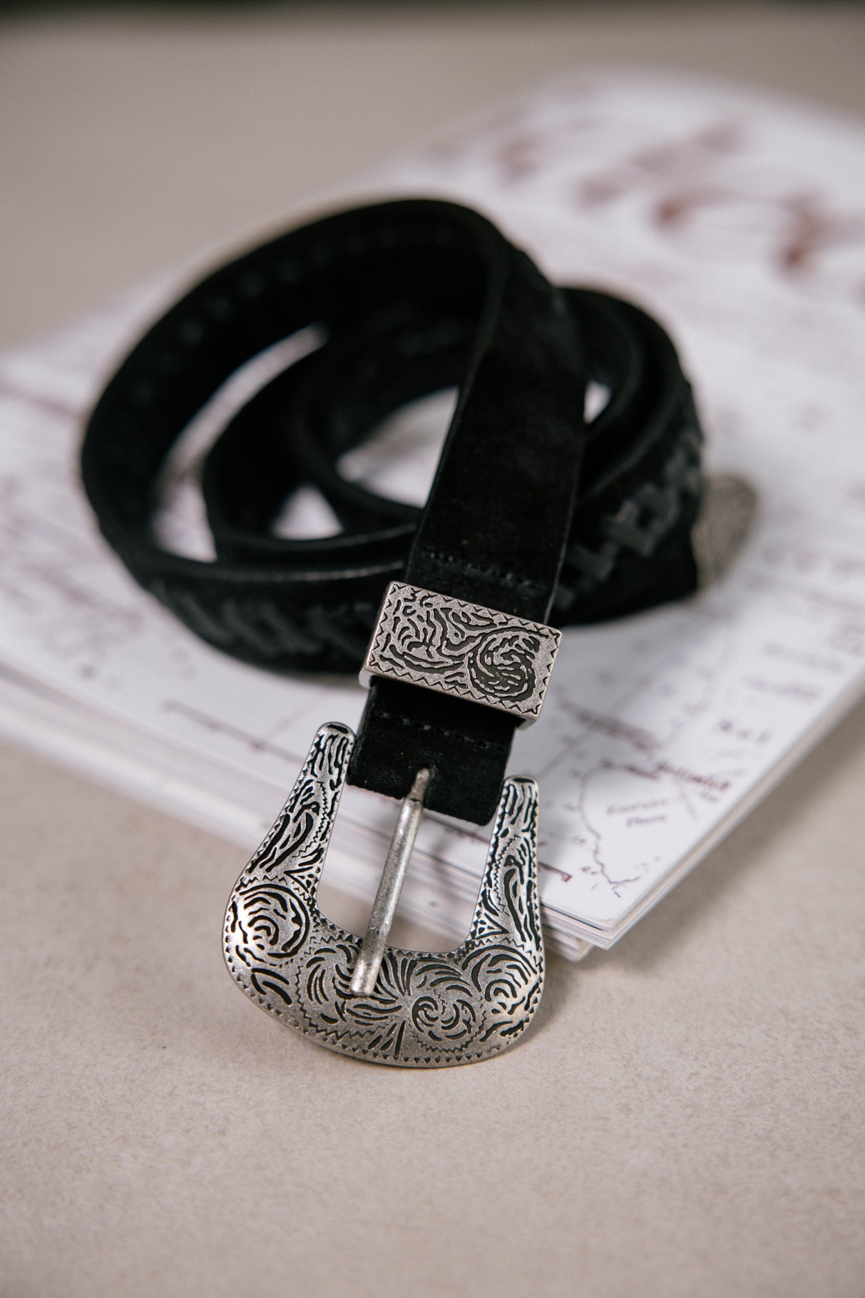 Ceinture en cuir Femme Croya black | Freeman T. Porter