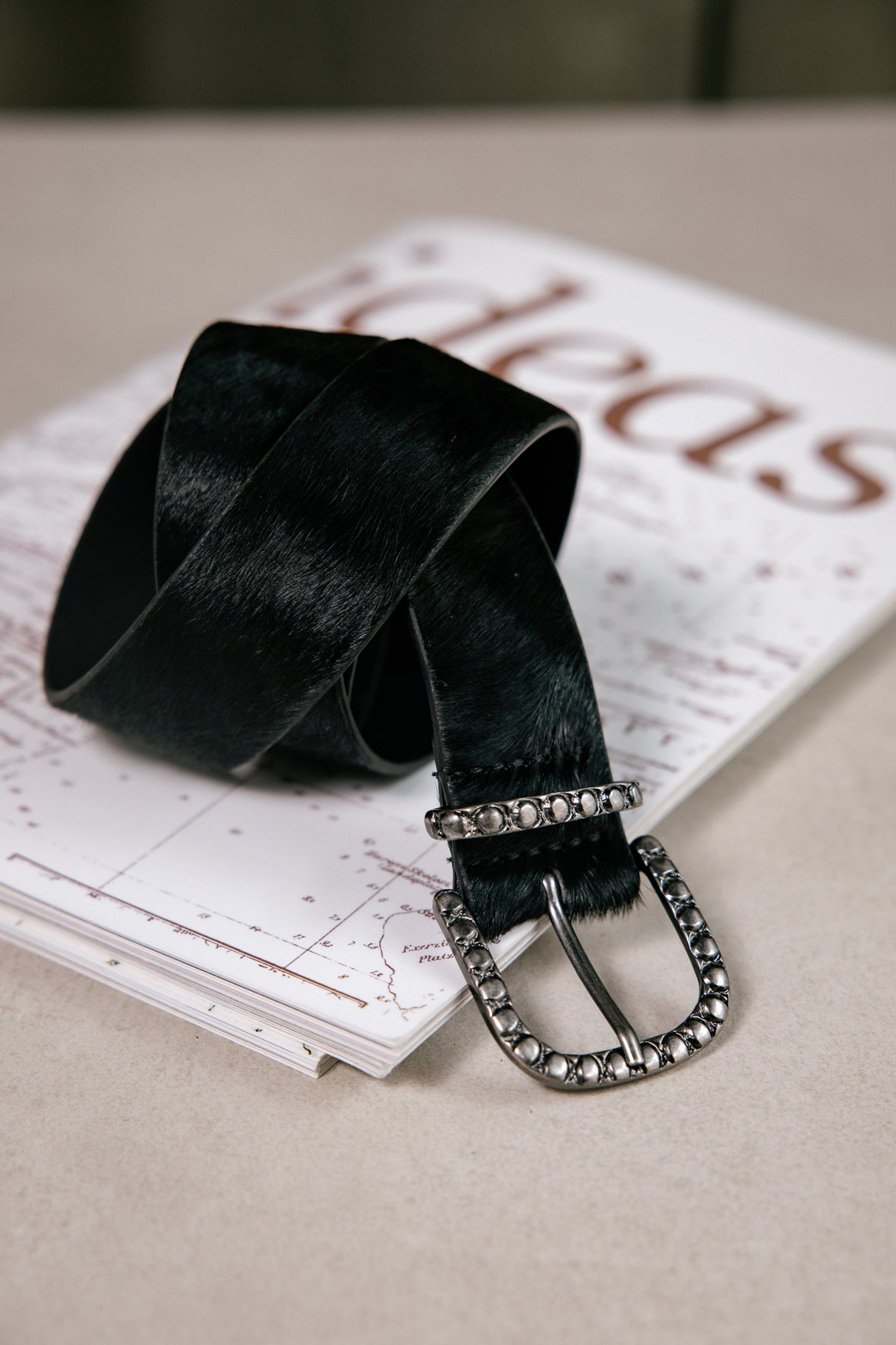Ceinture en cuir Femme Pony black | Freeman T. Porter