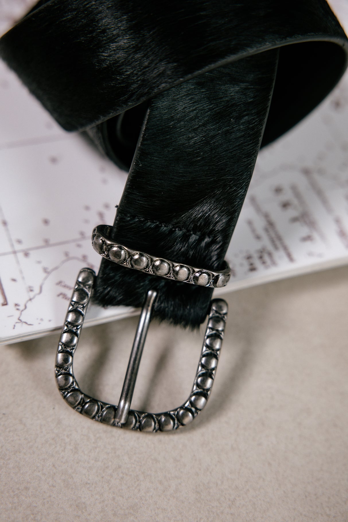 Ceinture en cuir Femme Pony black | Freeman T. Porter