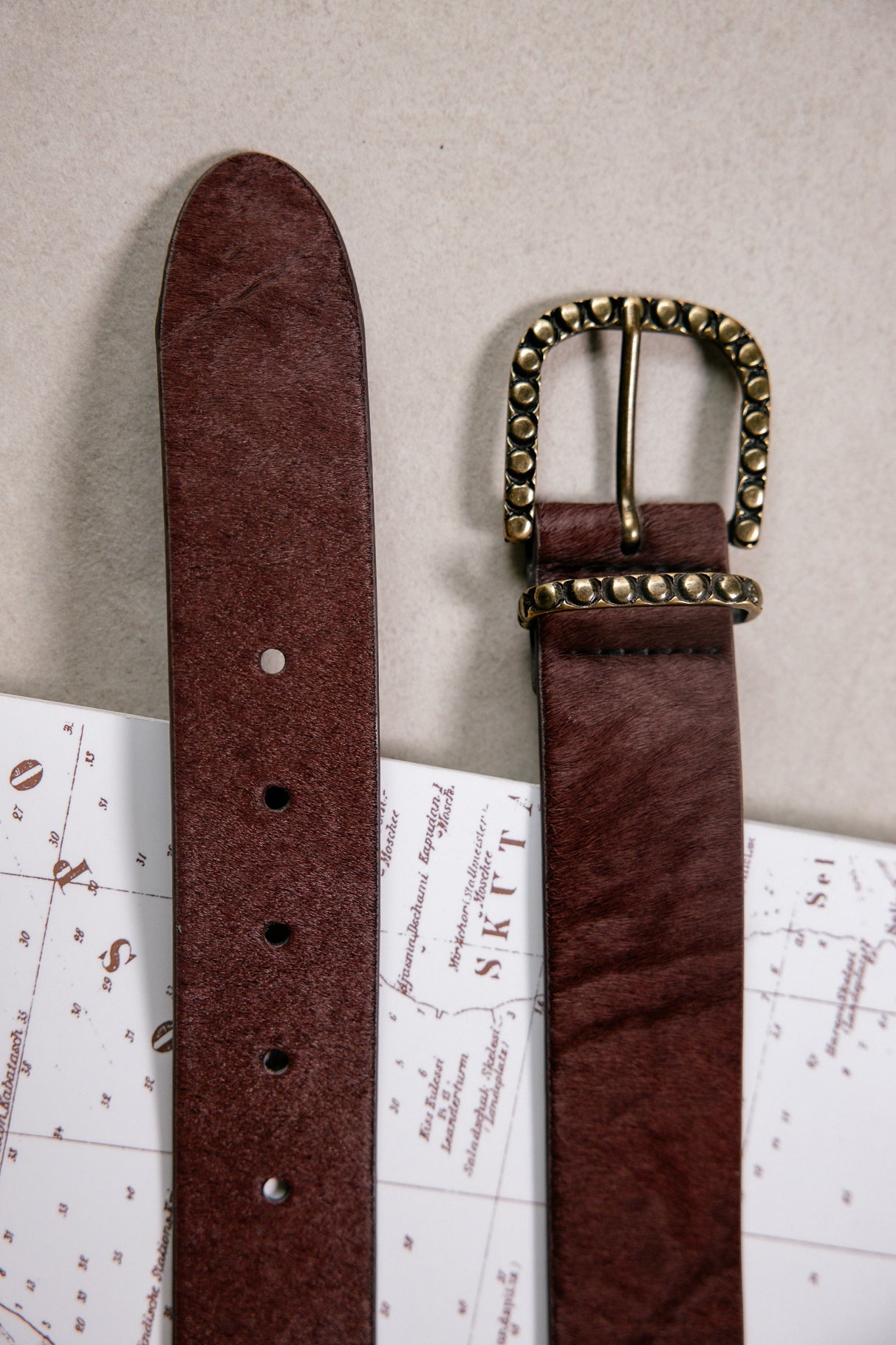 Ceinture en cuir Femme Pony bordeaux | Freeman T. Porter