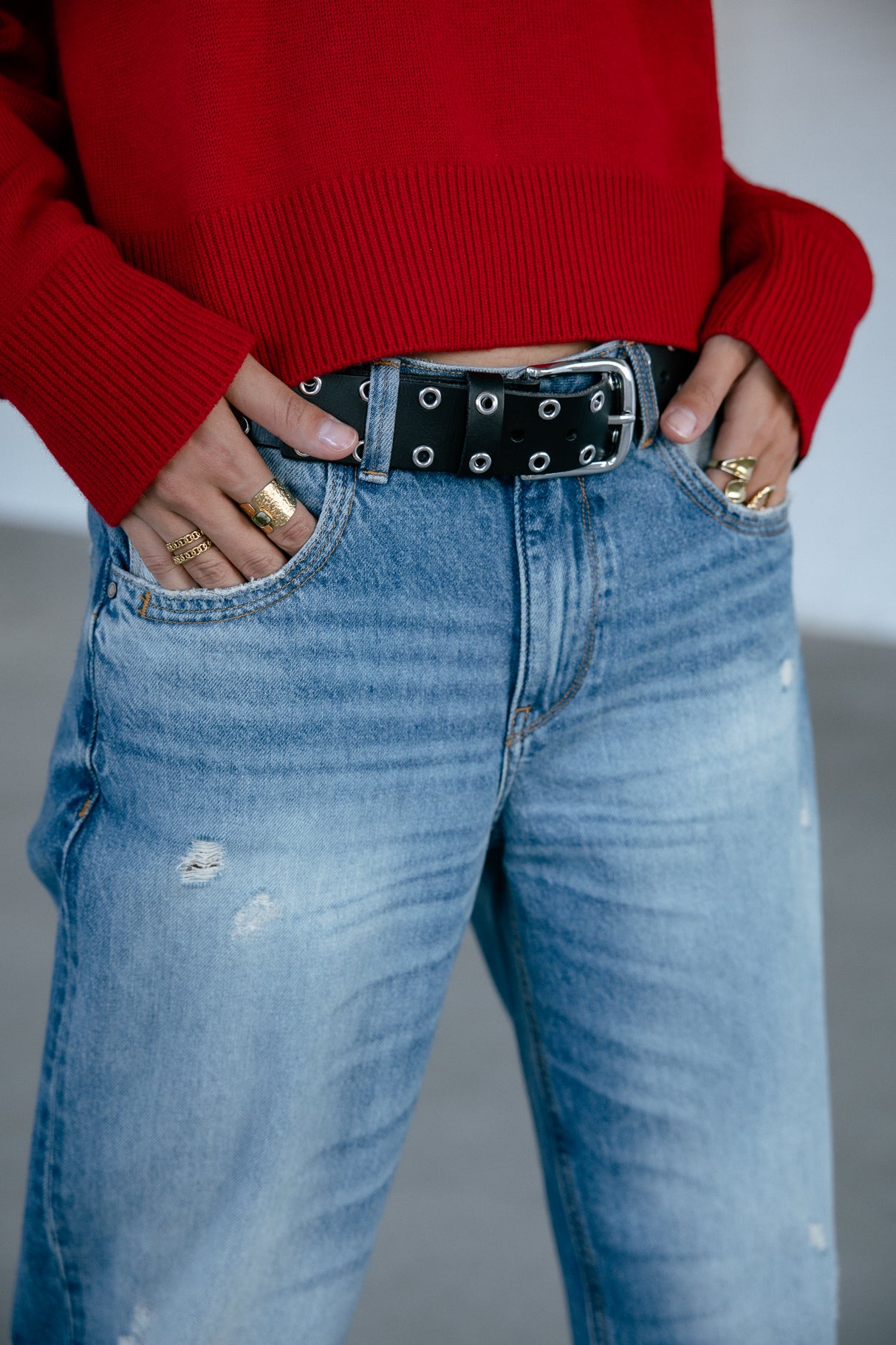 Ceinture en cuir Femme Bridge black | Freeman T. Porter