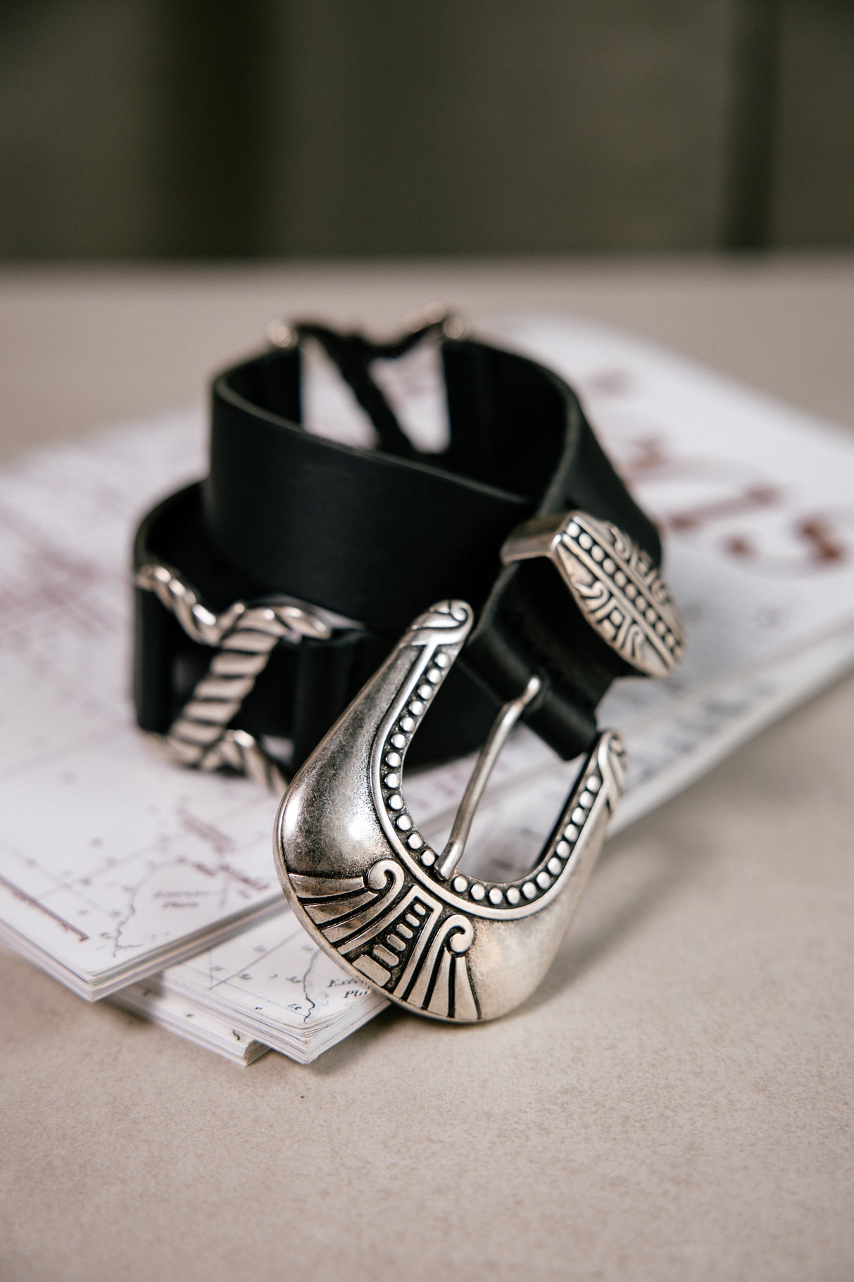 Ceinture en cuir Femme Alkemi black | Freeman T. Porter
