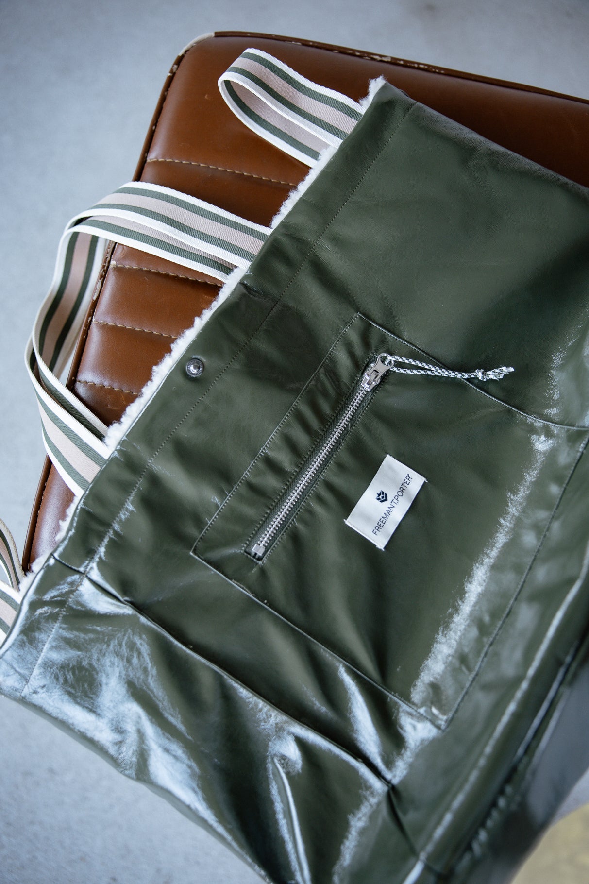Tote bag Homme Coletta Sherpa ecru | Freeman T. Porter