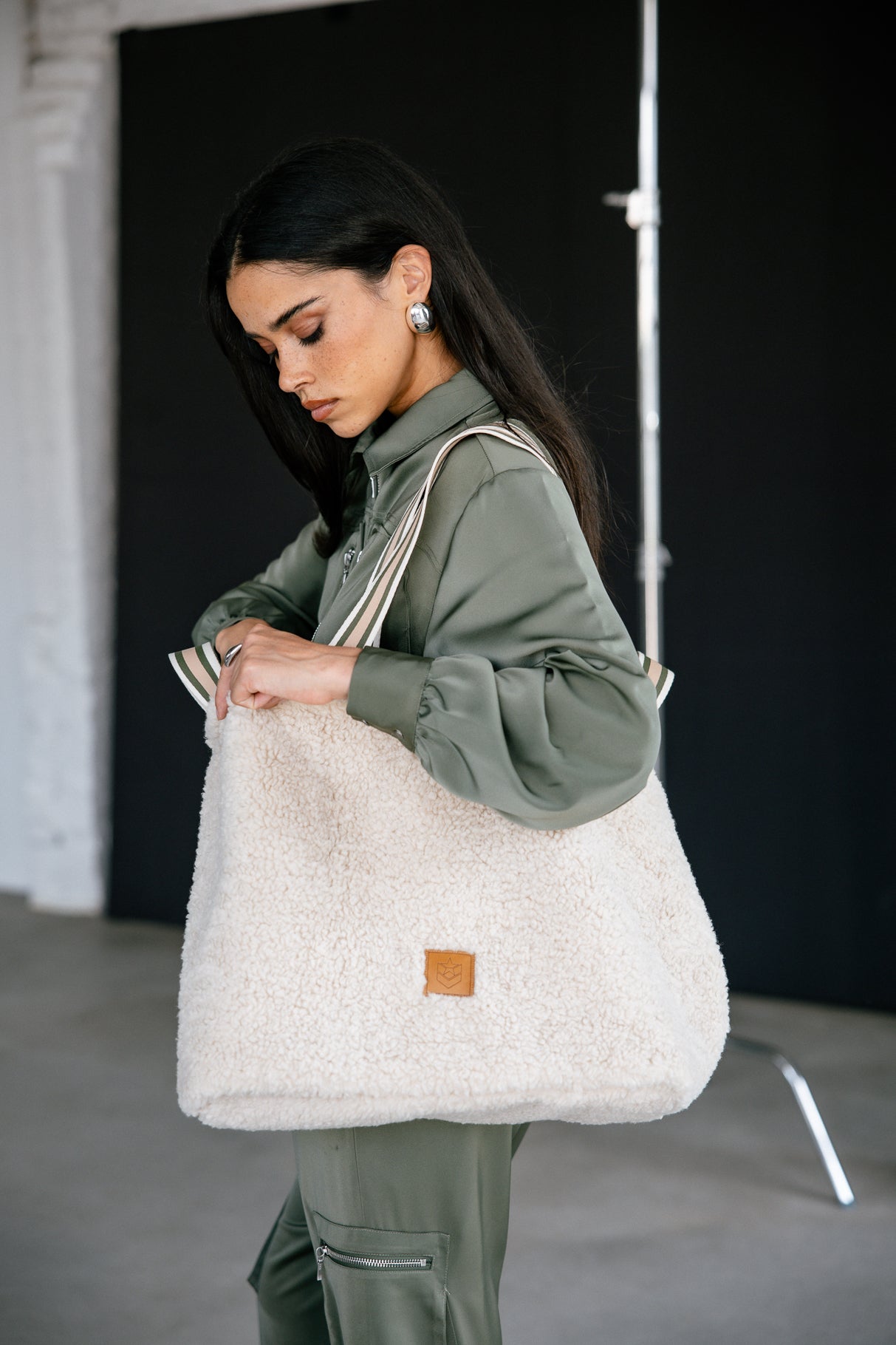 Tote bag Homme Coletta Sherpa ecru | Freeman T. Porter