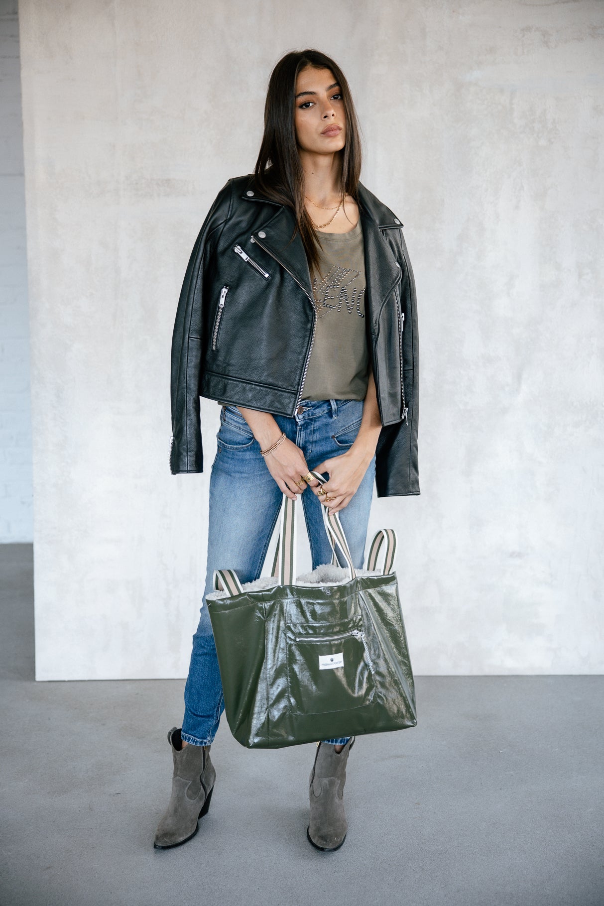 Tote bag Homme Coletta Sherpa ecru | Freeman T. Porter
