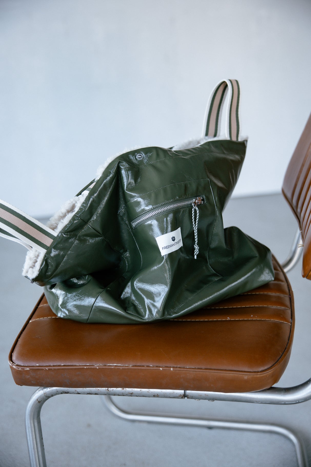Tote bag Homme Coletta Sherpa ecru | Freeman T. Porter