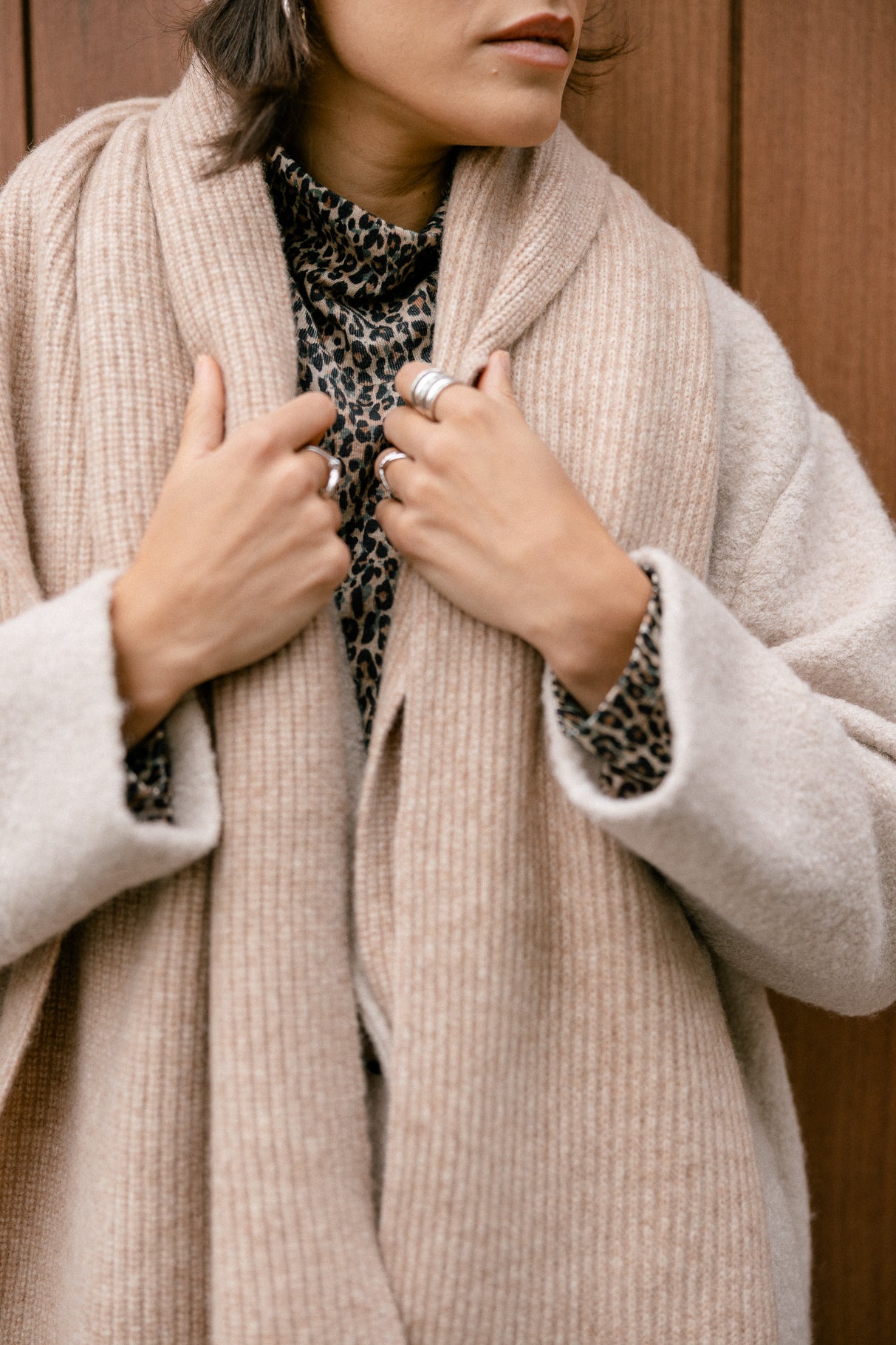 Écharpe  Femme Elina Plain camel | Freeman T. Porter