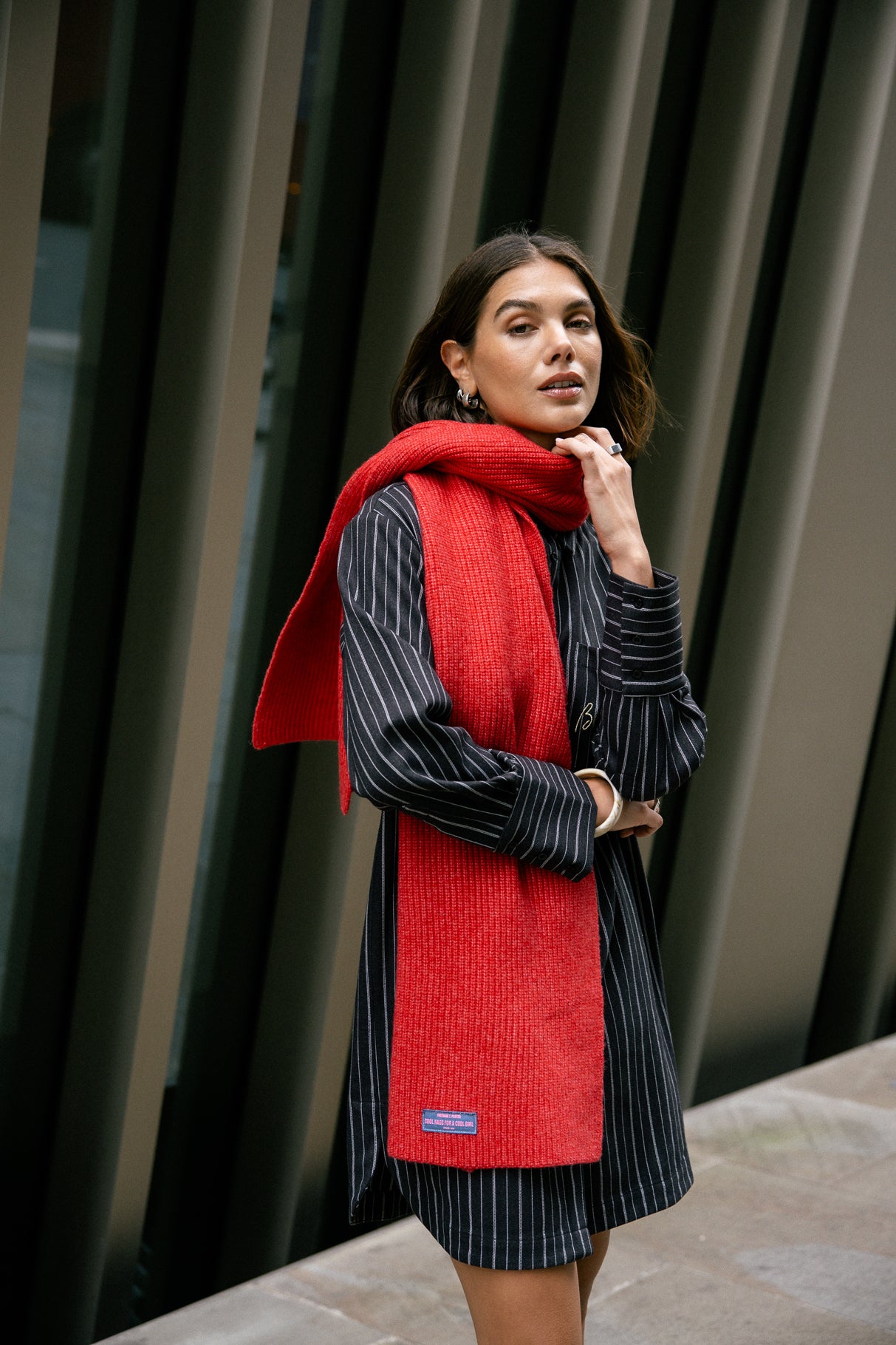 Écharpe Femme Elina Plain goji berry | Freeman T. Porter