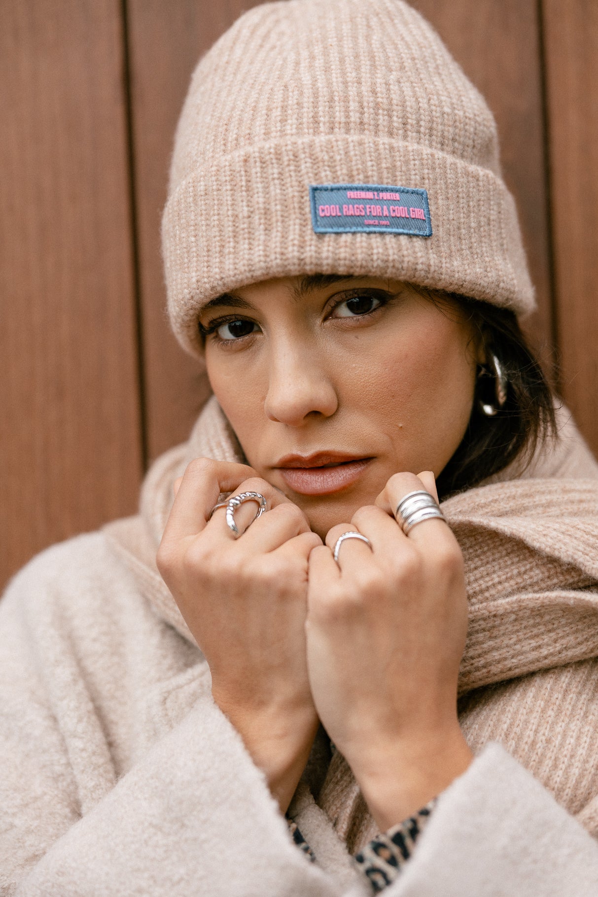 Gorro  Mujer Heddie Plain camel | Freeman T. Porter