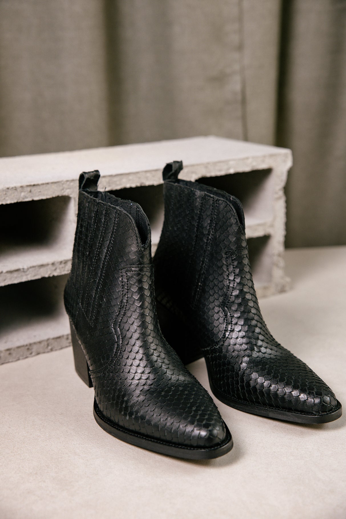 Tamara Snake Chelsea boots, black Freeman Porter