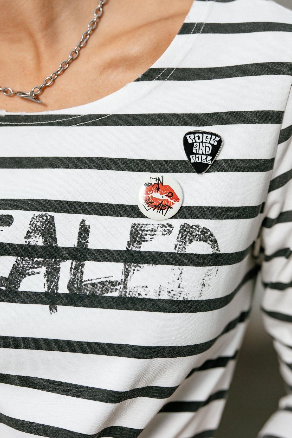 T-shirt manches longues Femme Twiggy Stripes white | Freeman T. Porter