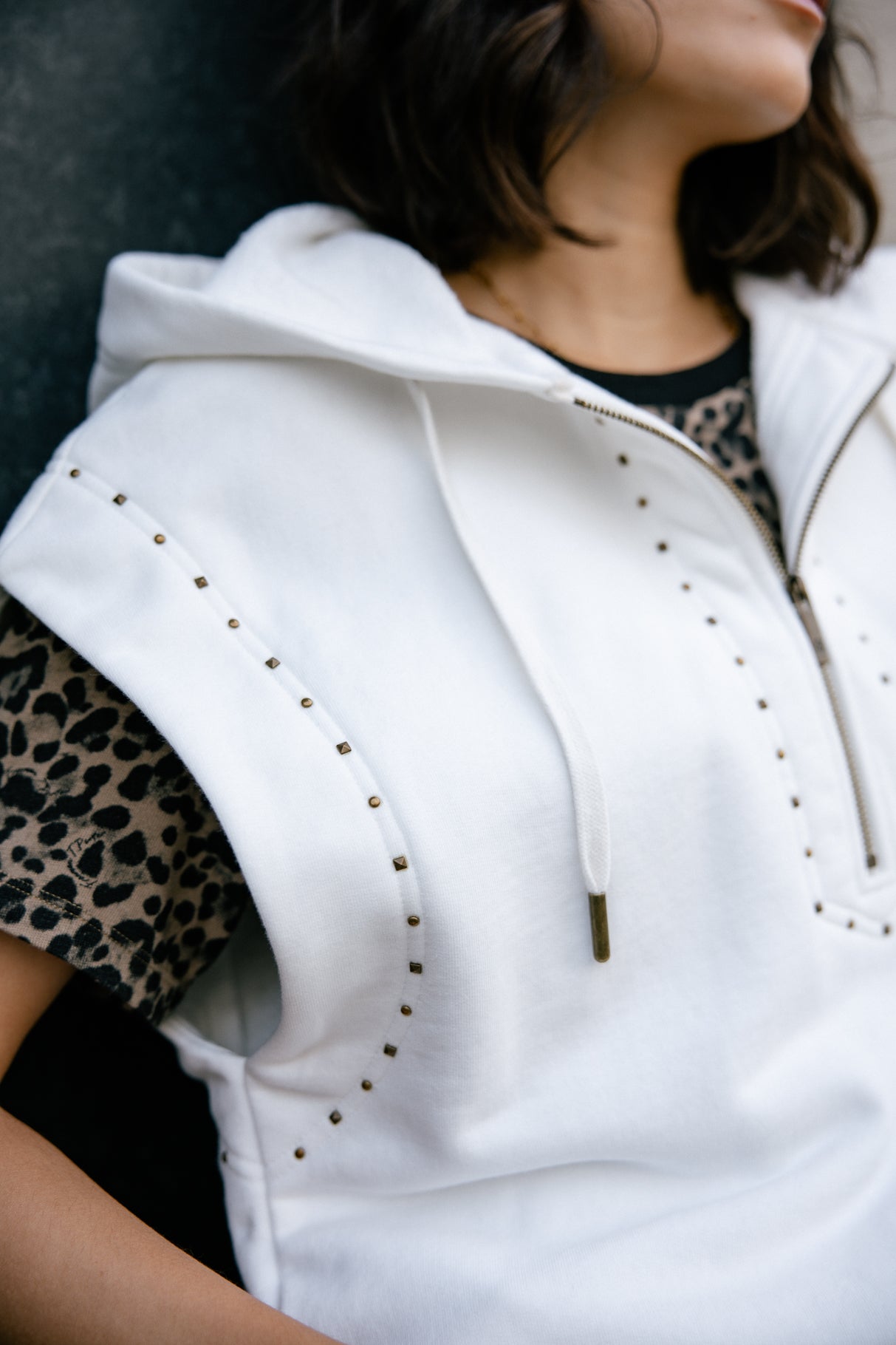 Sweatshirt sans manche Femme Sogan ecru | Freeman T. Porter