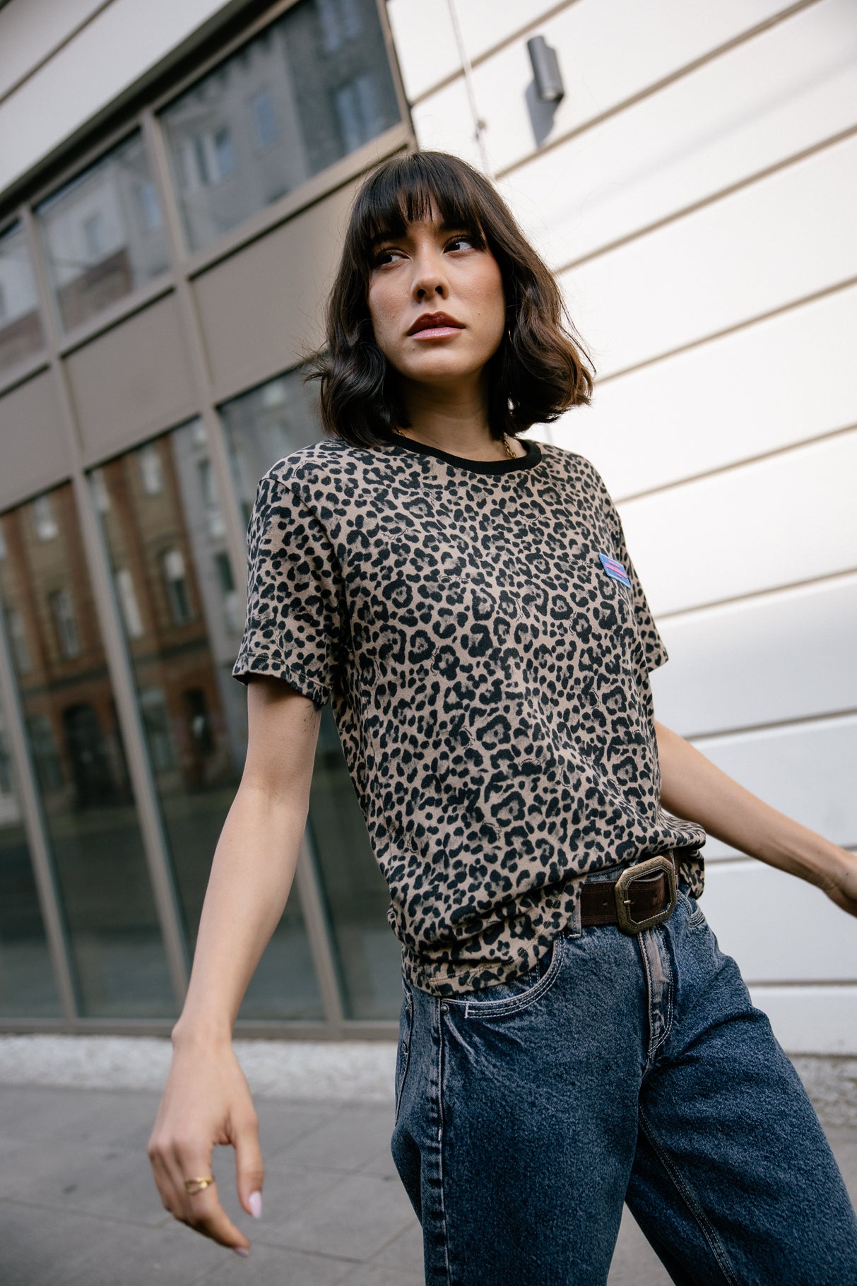 T-shirt imprimé léopard Femme Suria Leo original | Freeman T. Porter