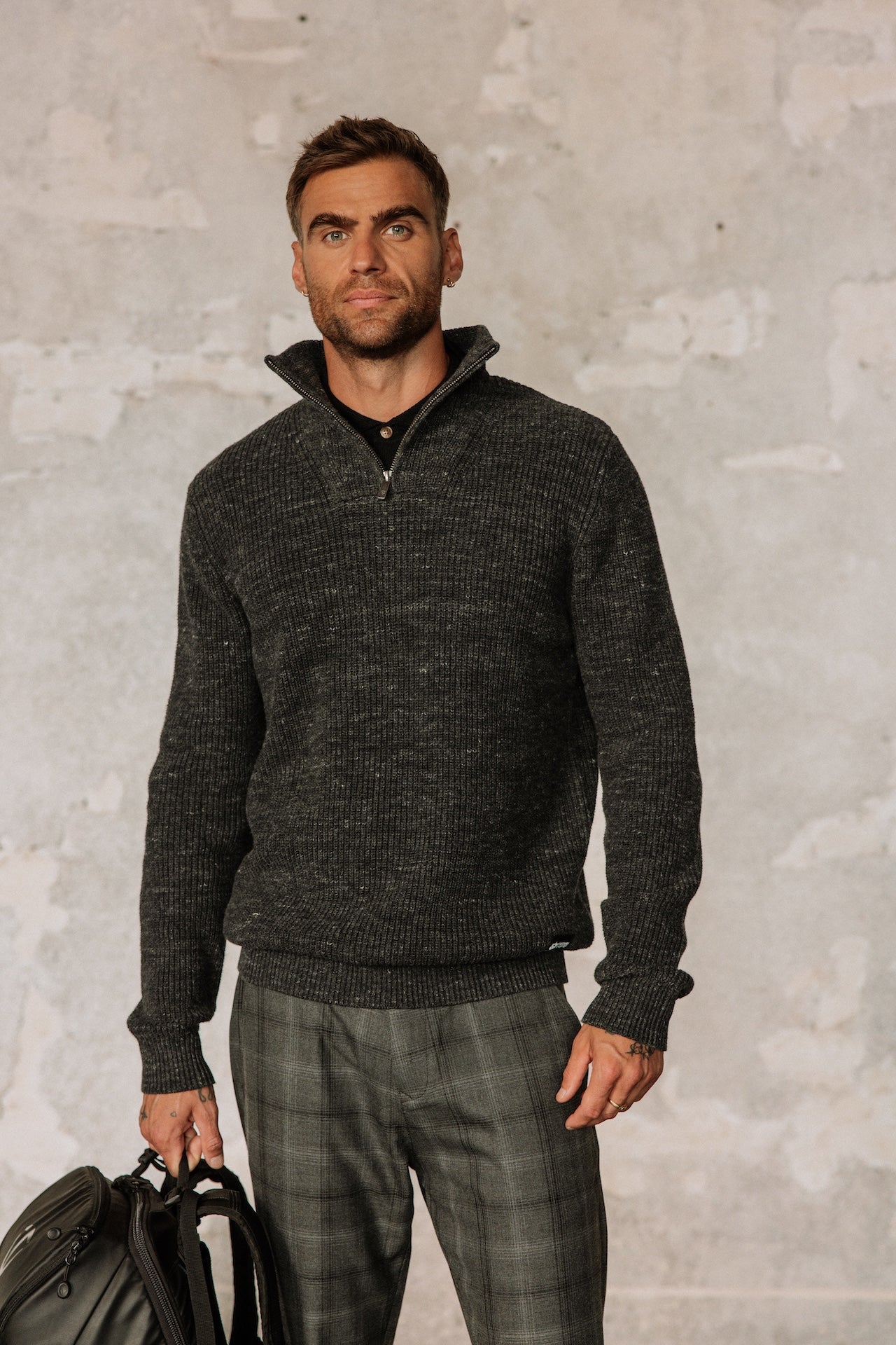 Pull col montant zippé Hombres Emilio Arpia nine iron | Freeman T. Porter