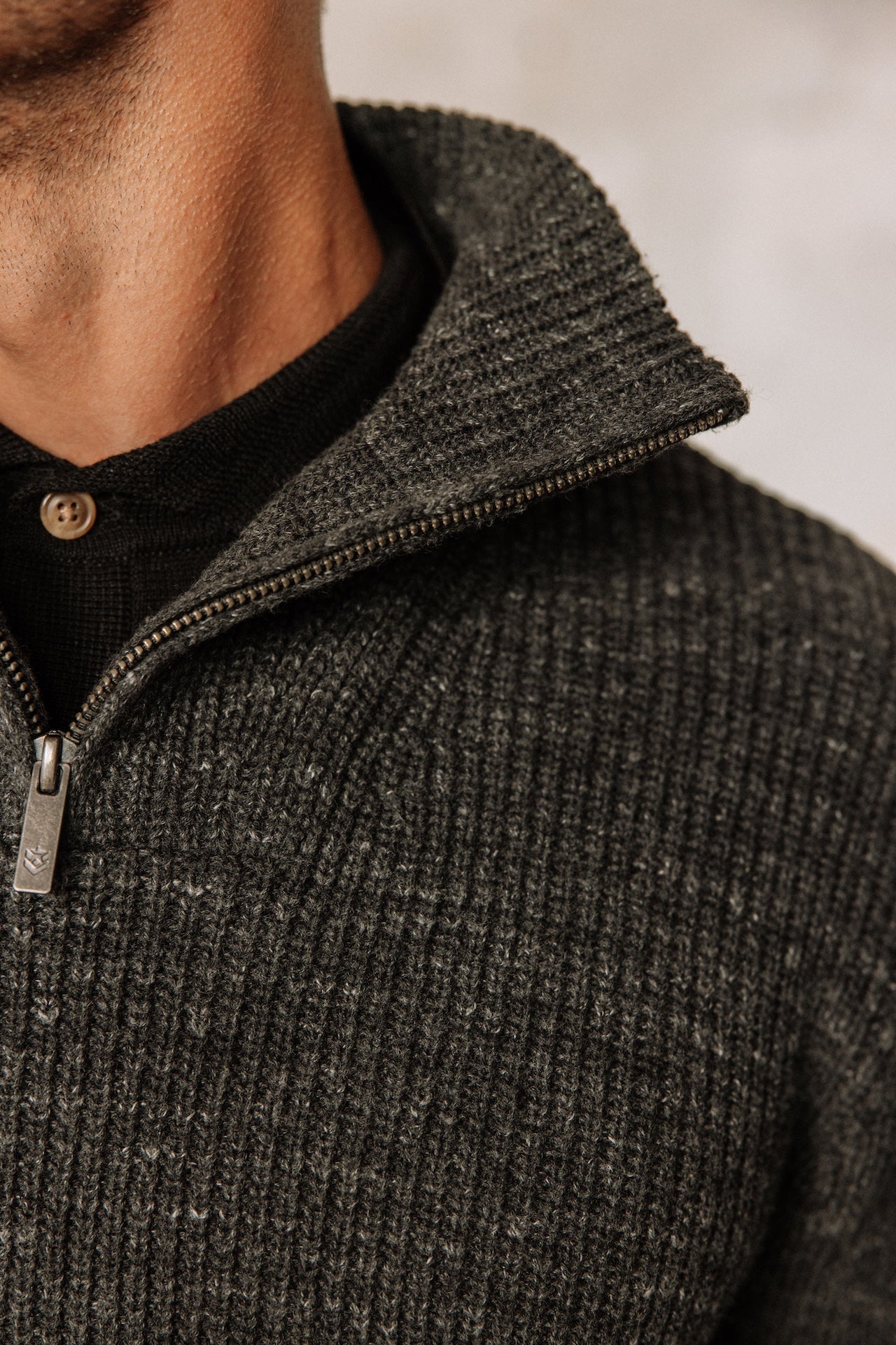 Pull col montant zippé Hombres Emilio Arpia nine iron | Freeman T. Porter