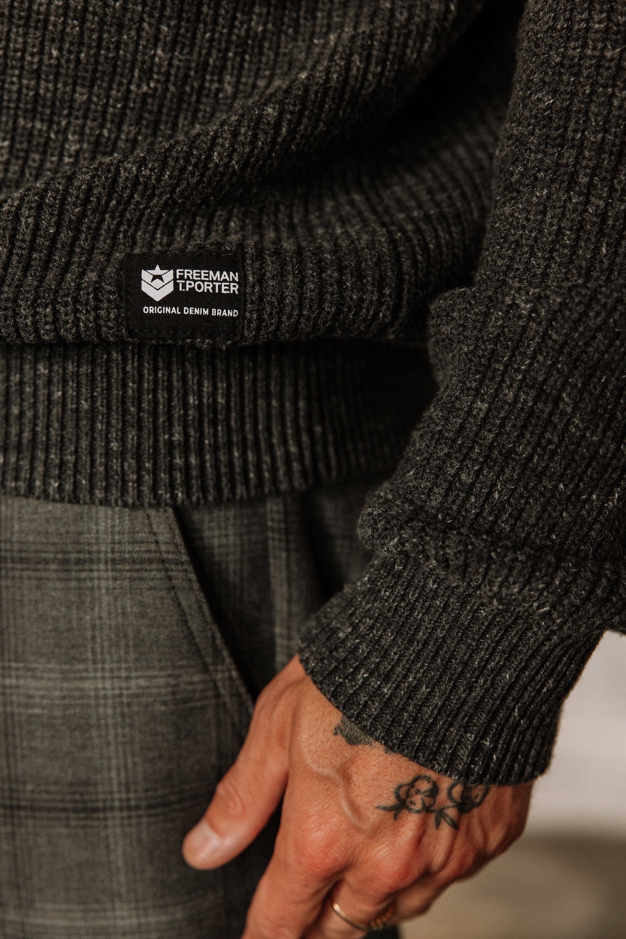 Pull col montant zippé Hombres Emilio Arpia nine iron | Freeman T. Porter
